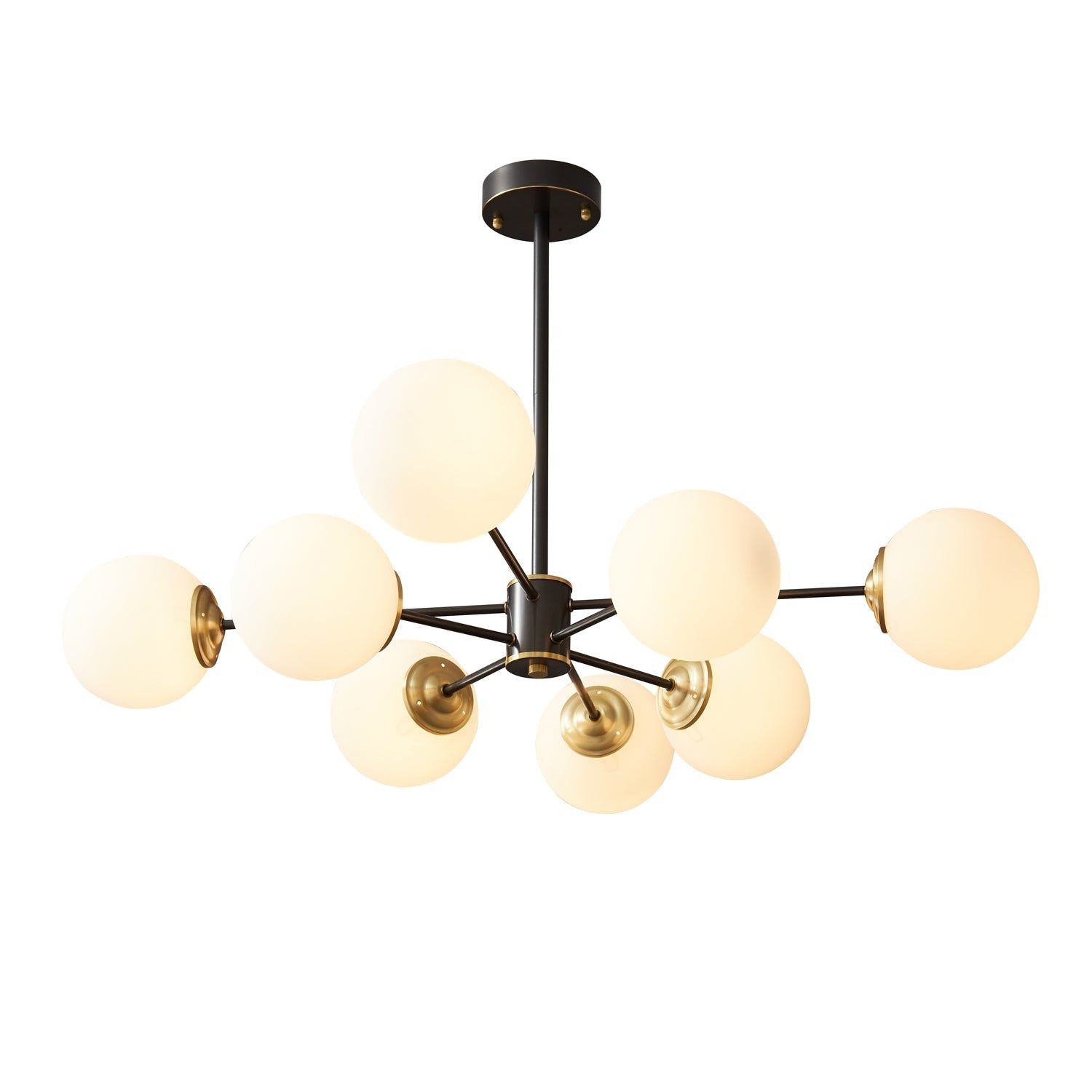 Catalos Modern Premium Orb Brass Glass Chandelier-Neutral Decor