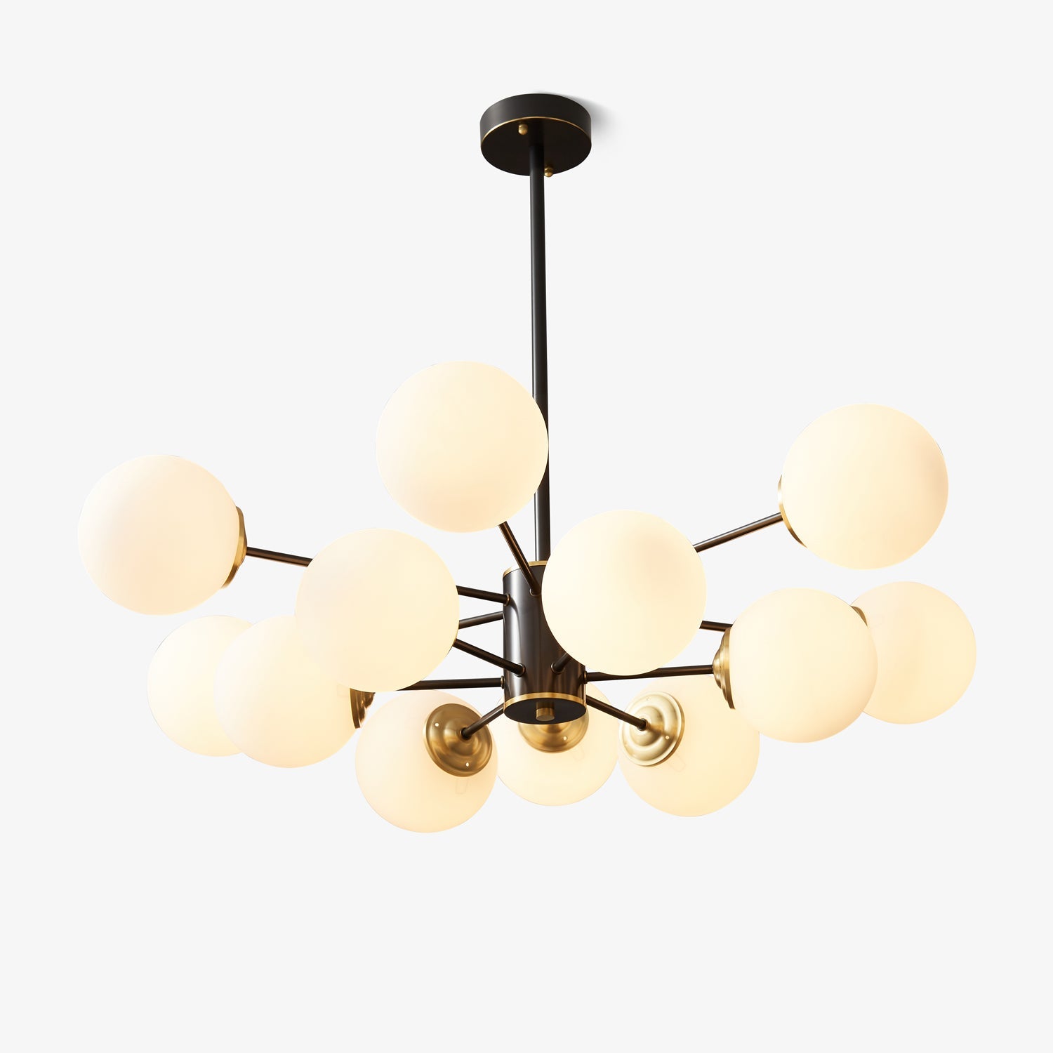 Catalos Modern Premium Orb Brass Glass Chandelier-Neutral Decor