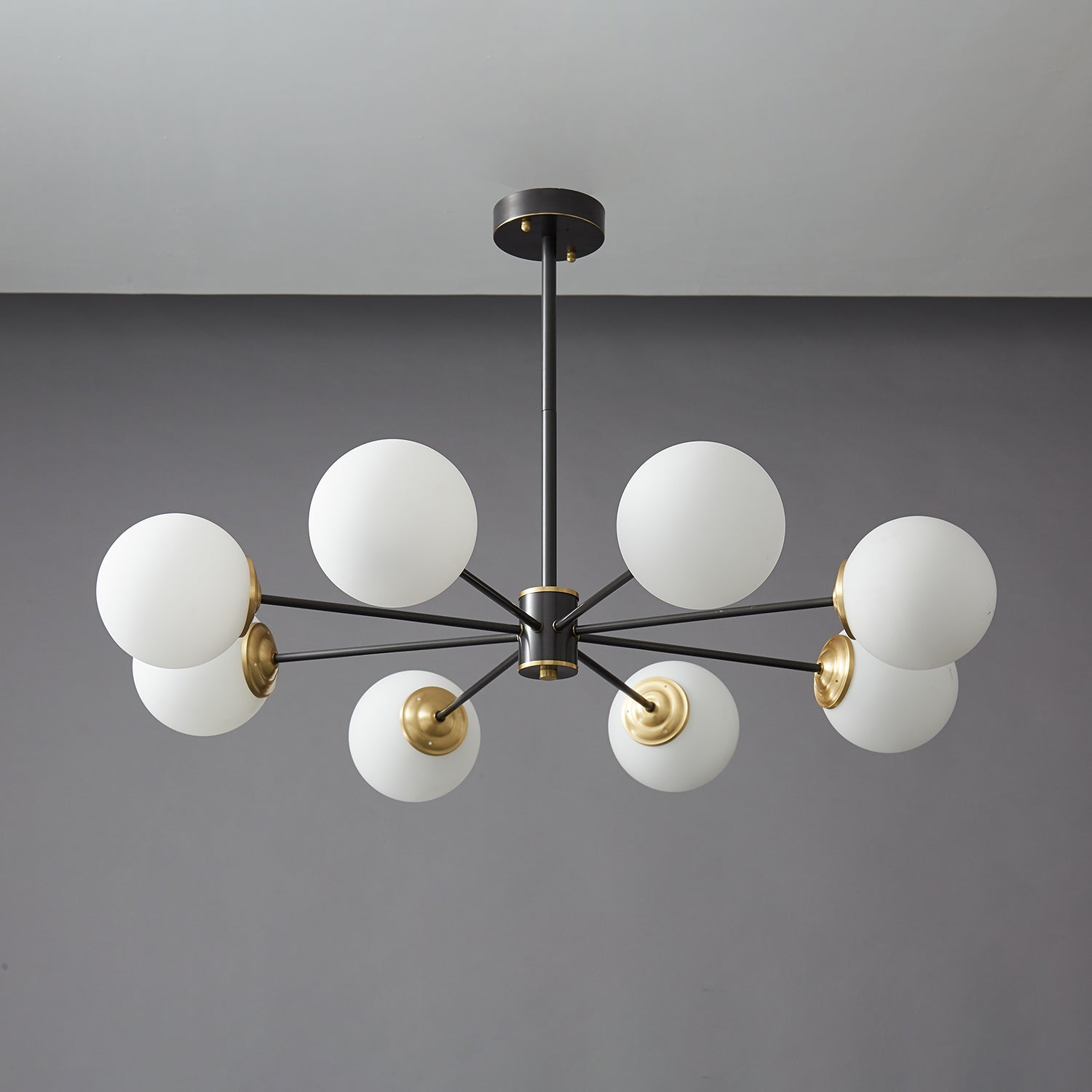 Catalos Modern Premium Orb Brass Glass Chandelier-Neutral Decor