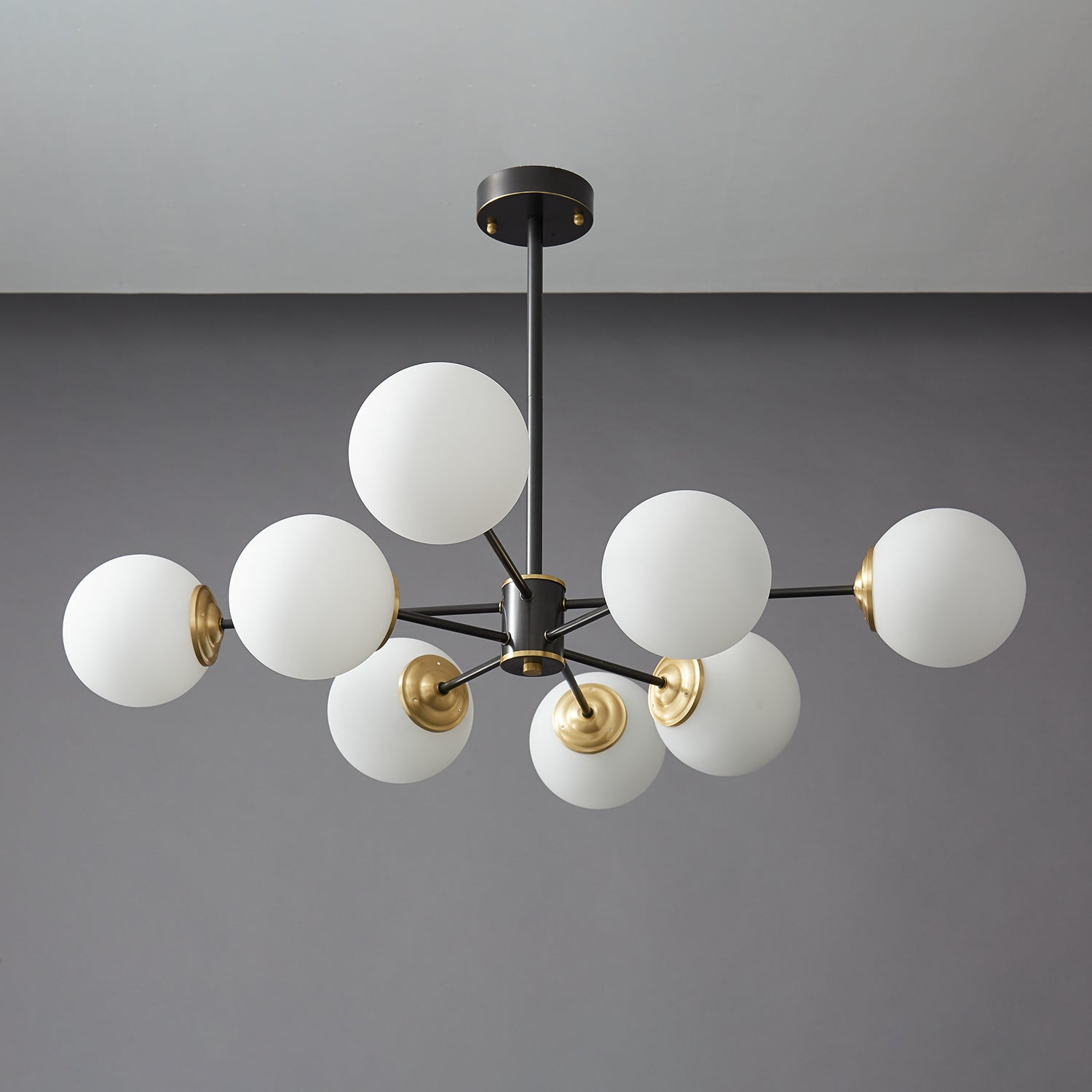 Catalos Modern Premium Orb Brass Glass Chandelier-Neutral Decor