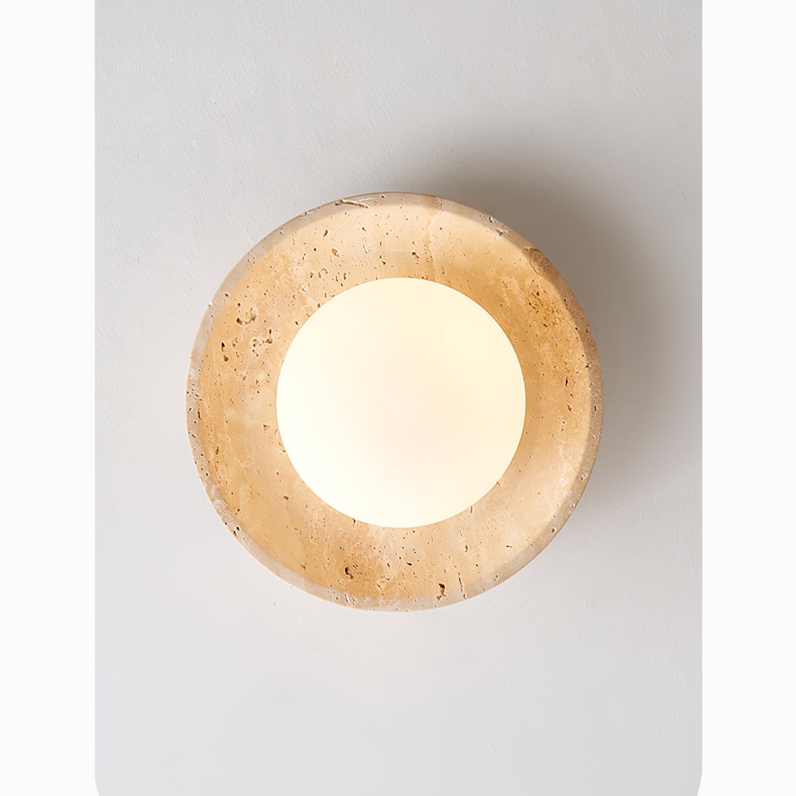 Eloa Minimalist Travertine Ceiling Light-Neutral Decor