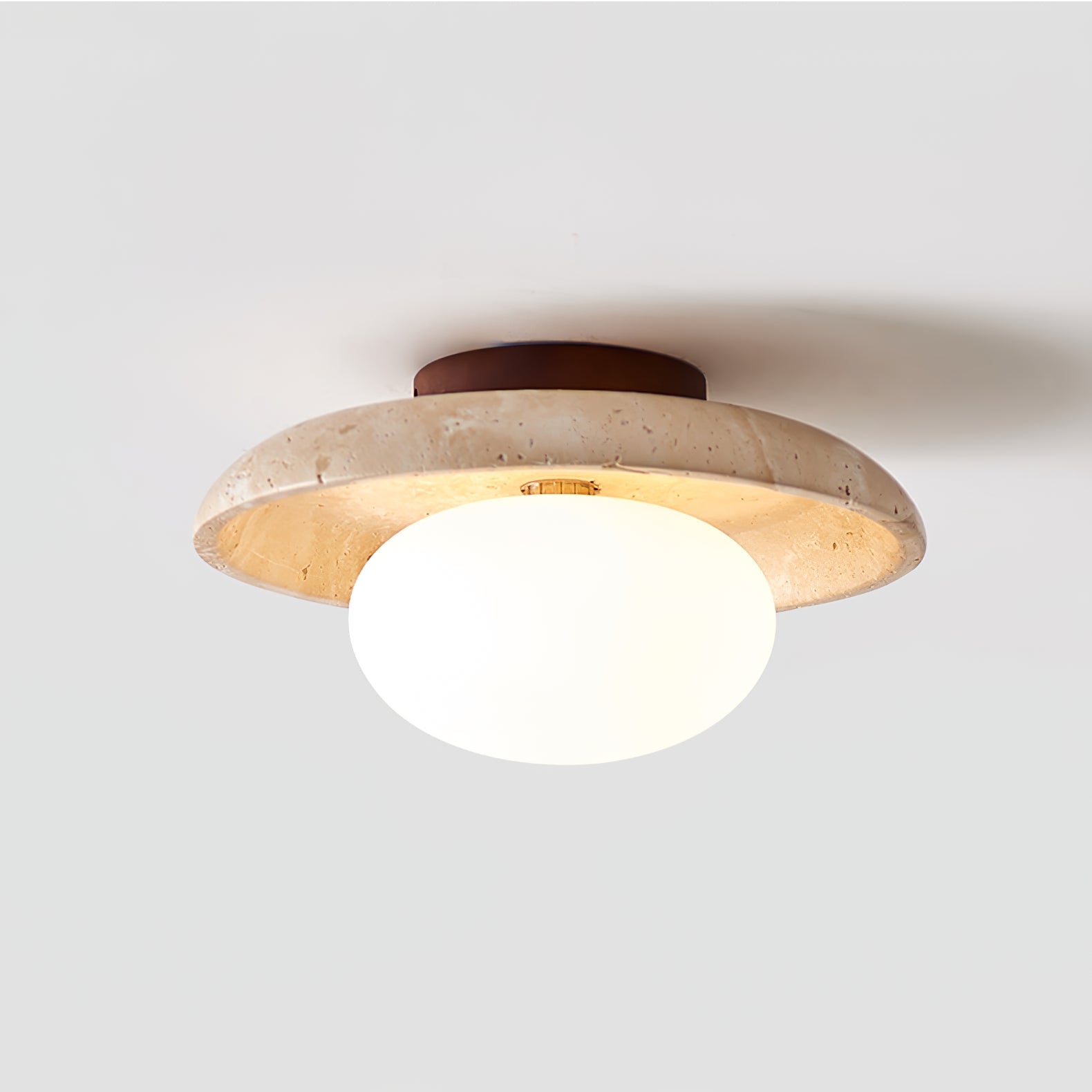 Eloa Minimalist Travertine Ceiling Light-Neutral Decor