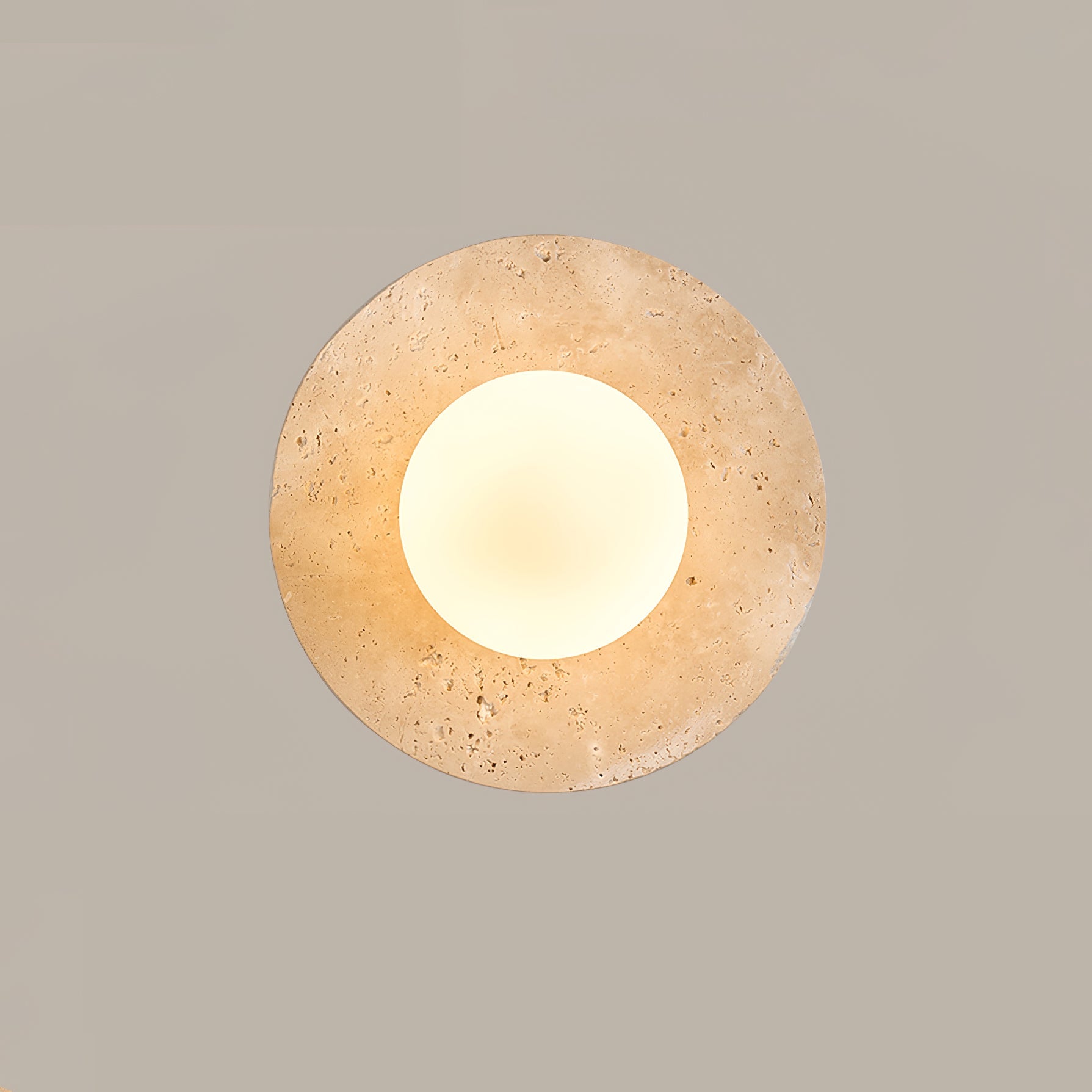 Vesolyra Travertine Ceiling Light-Neutral Decor