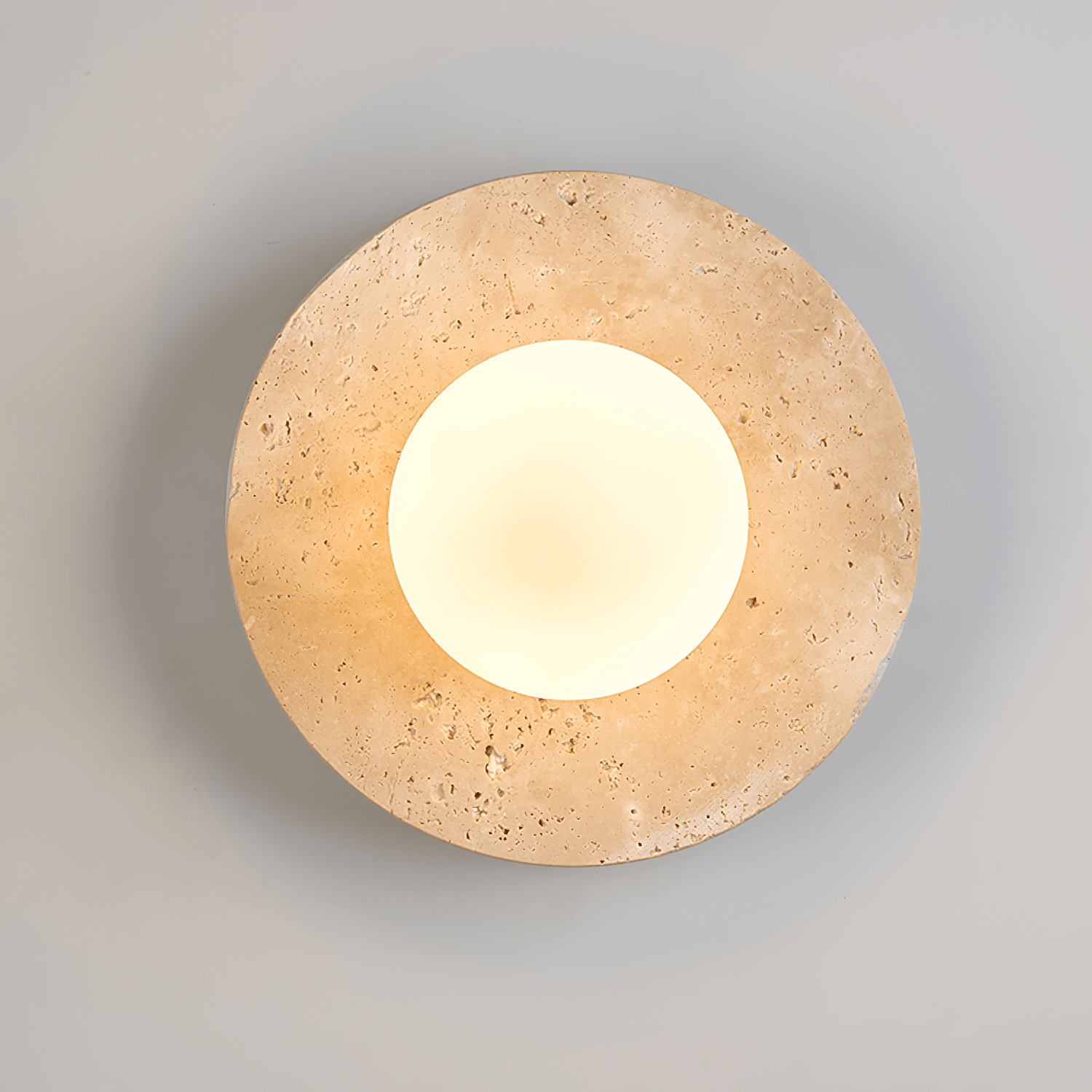 Vesolyra Travertine Ceiling Light-Neutral Decor