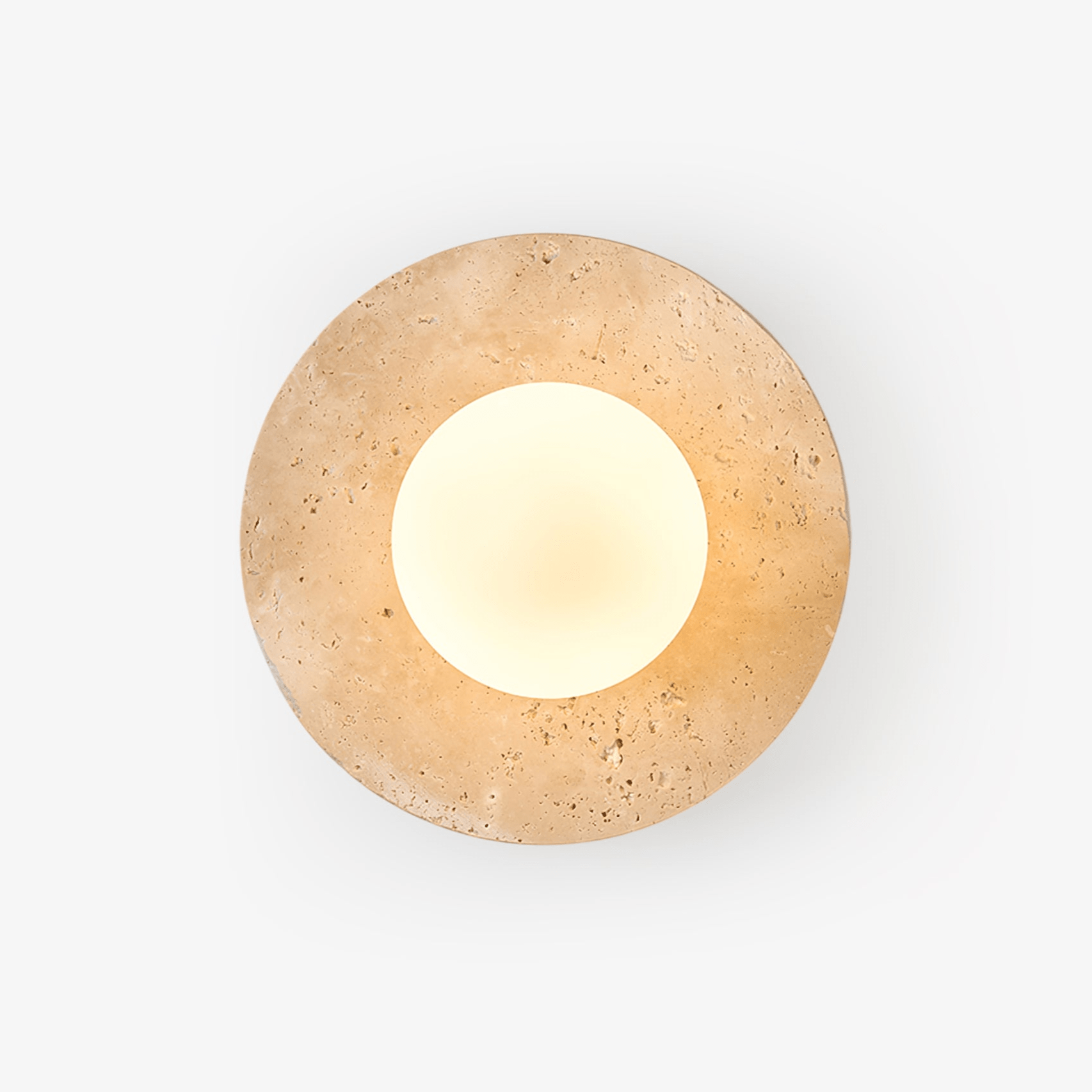Vesolyra Travertine Ceiling Light-Neutral Decor