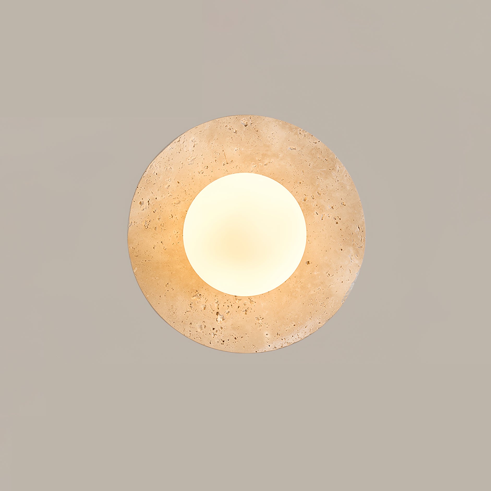 Vesolyra Travertine Ceiling Light-Neutral Decor