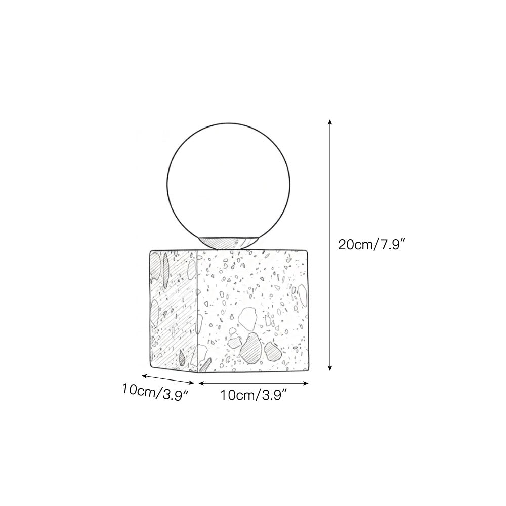 The Lunas wall sconce shown from a side angle, highlighting its square silhouette.
