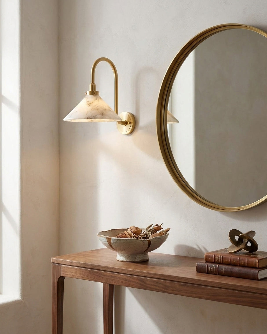 Ophelia Alabaster Wall Sconce