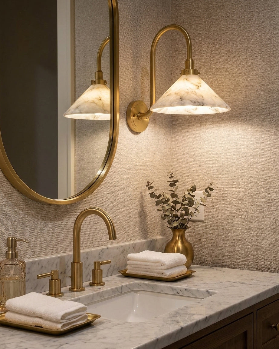 Ophelia Alabaster Wall Sconce