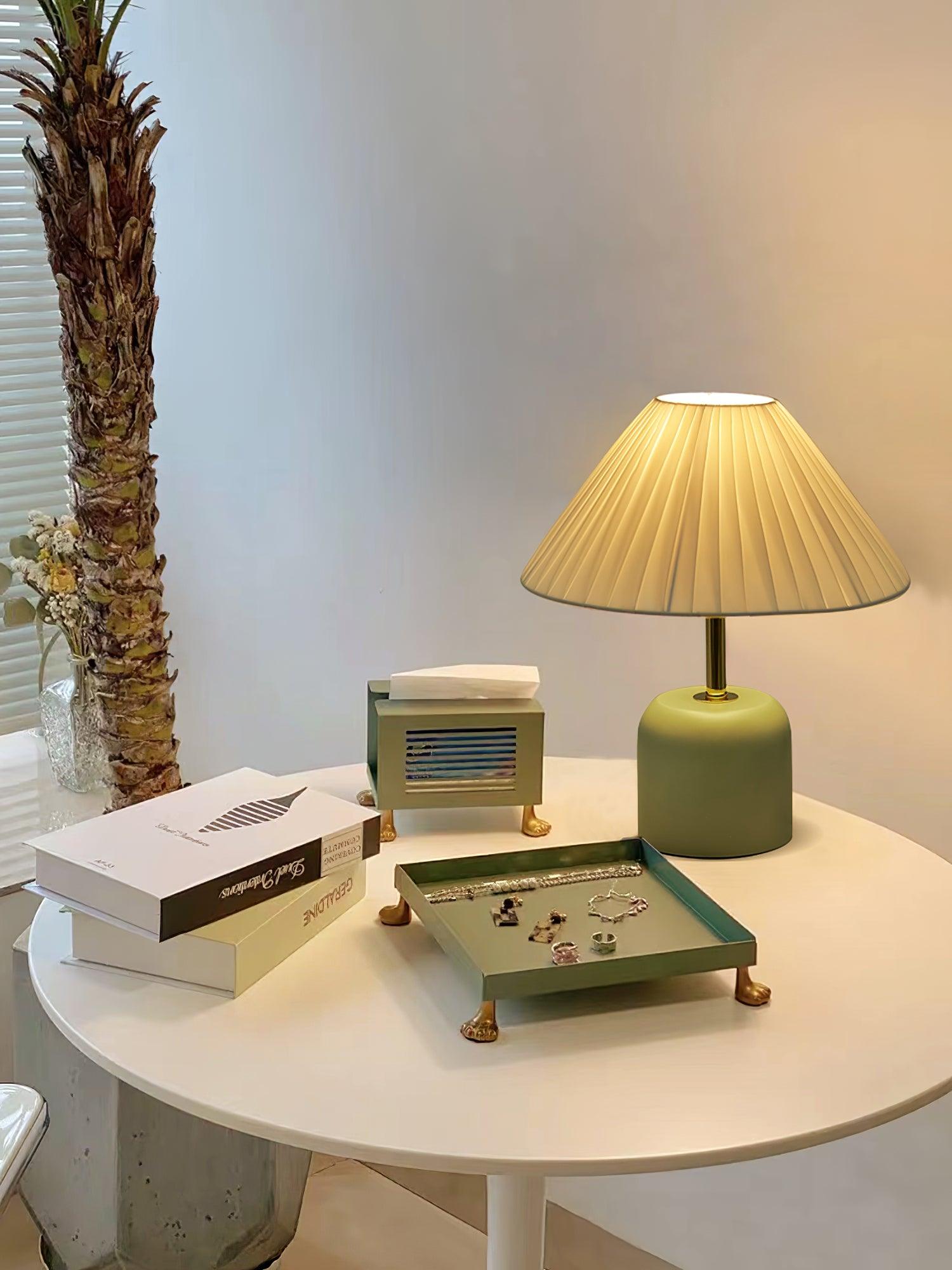 Verena Fabric Table Lamp-Neutral Decor