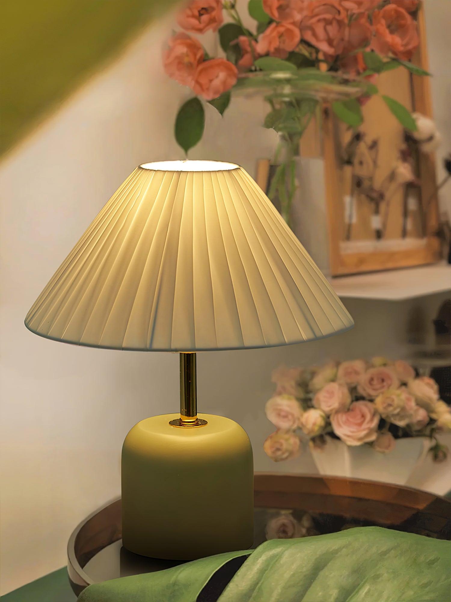 Verena Fabric Table Lamp-Neutral Decor