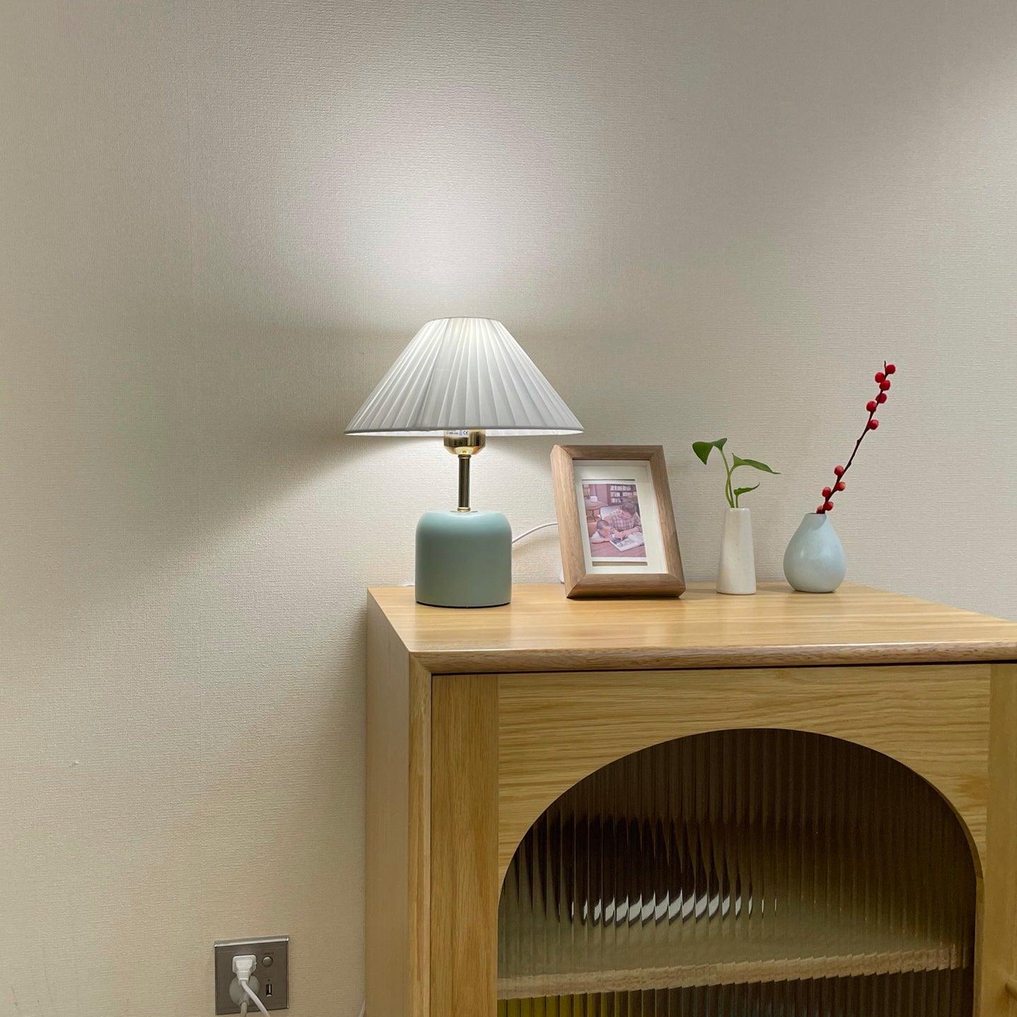 Verena Fabric Table Lamp-Neutral Decor
