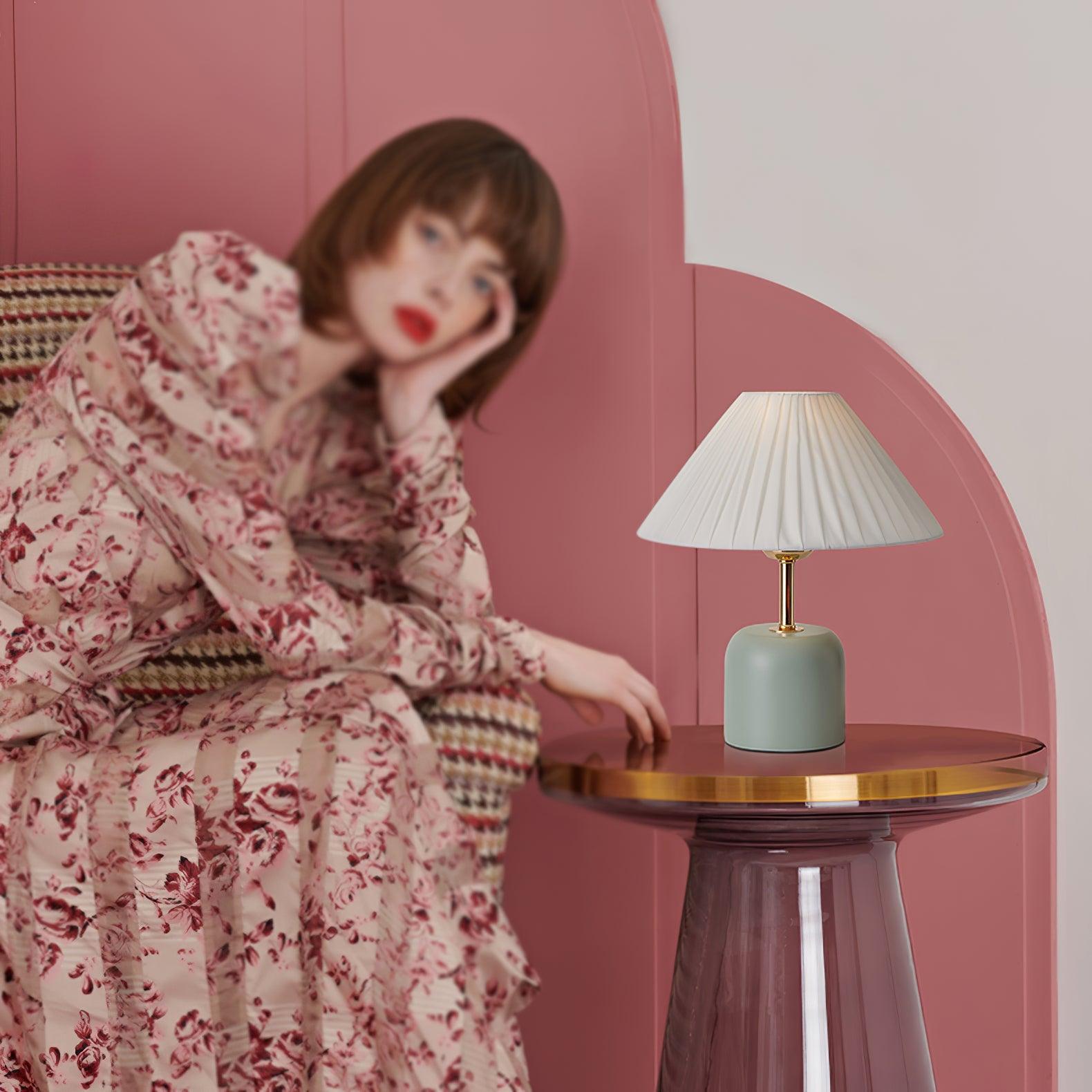 Verena Fabric Table Lamp-Neutral Decor