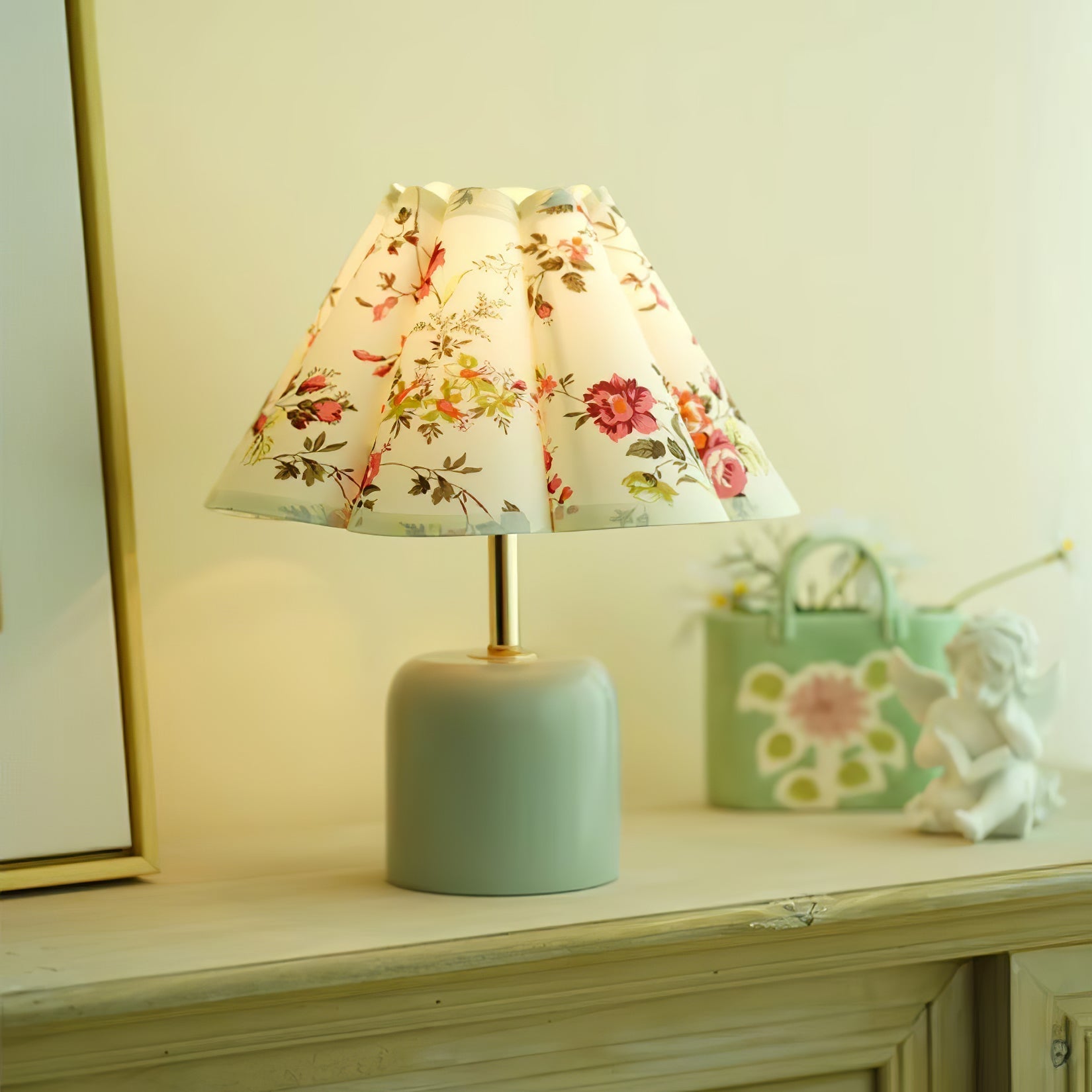 Verena Fabric Table Lamp-Neutral Decor