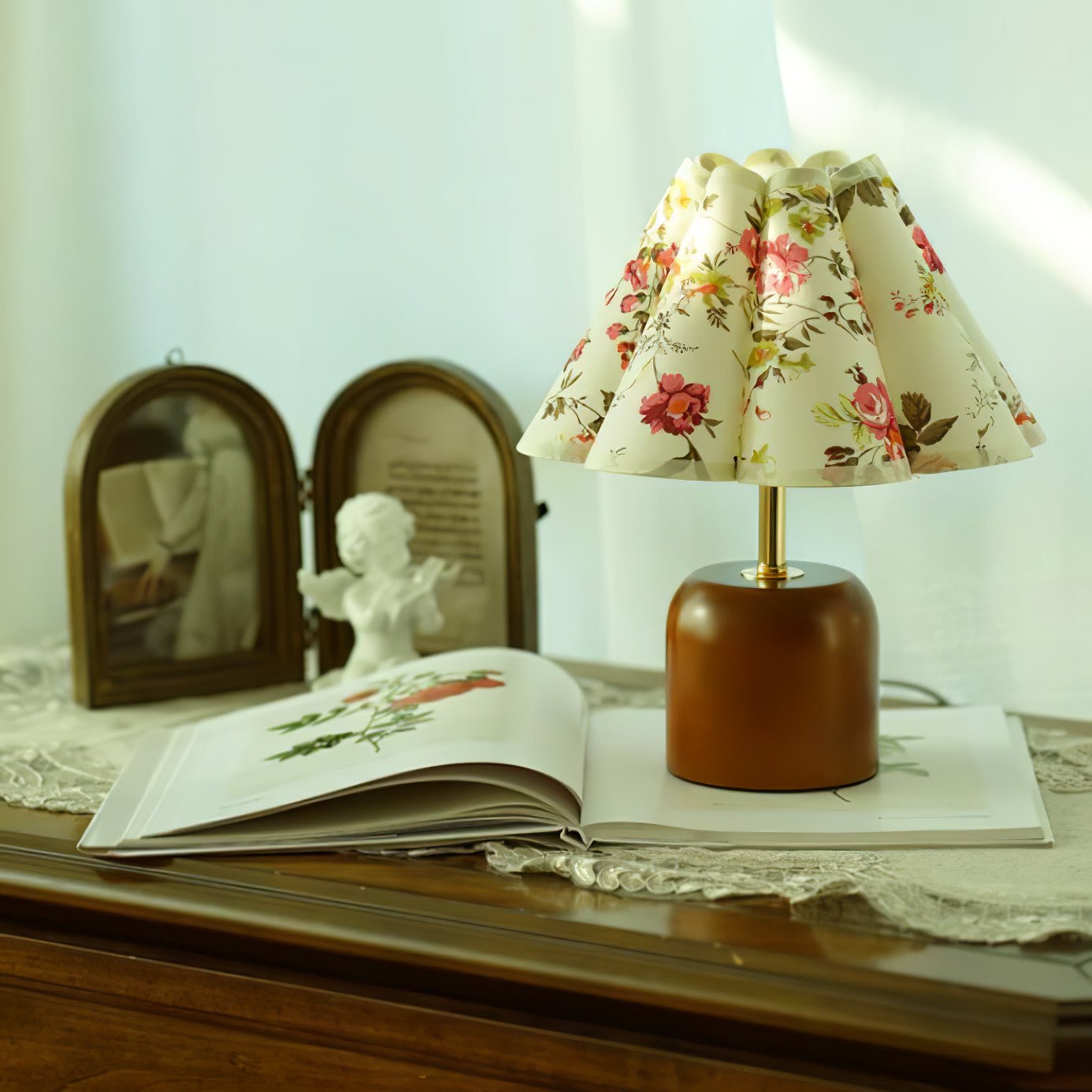 Verena Fabric Table Lamp-Neutral Decor
