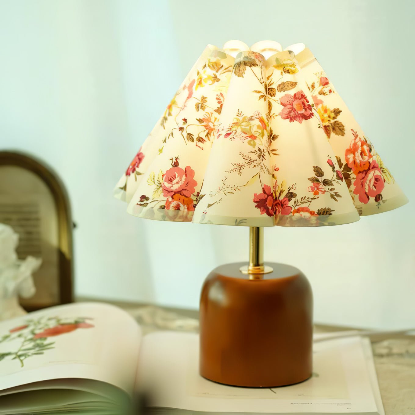 Verena Fabric Table Lamp-Neutral Decor