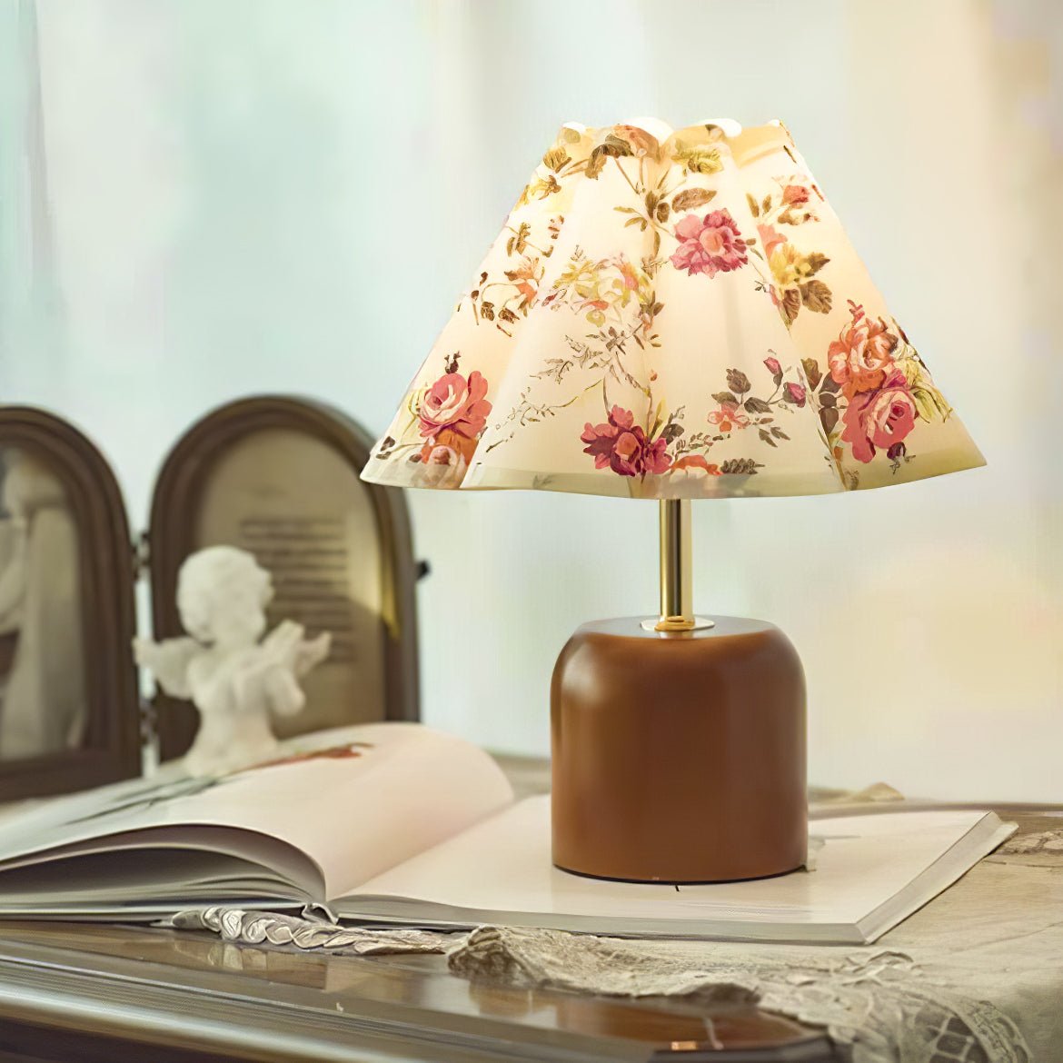 Verena Fabric Table Lamp-Neutral Decor