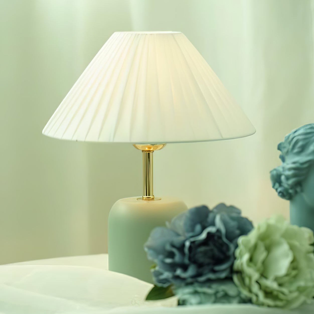 Verena Fabric Table Lamp-Neutral Decor