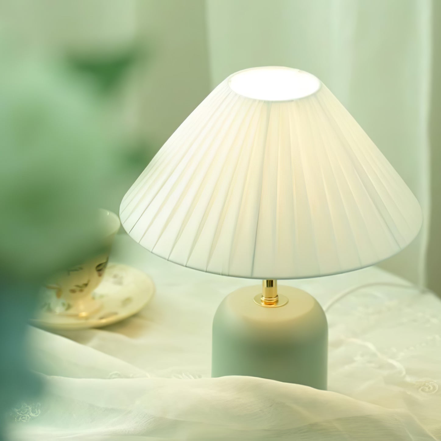 Verena Fabric Table Lamp-Neutral Decor