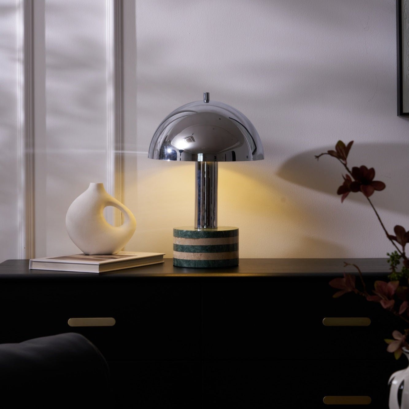 Strata Minimalist Marble Table Lamp-Neutral Decor
