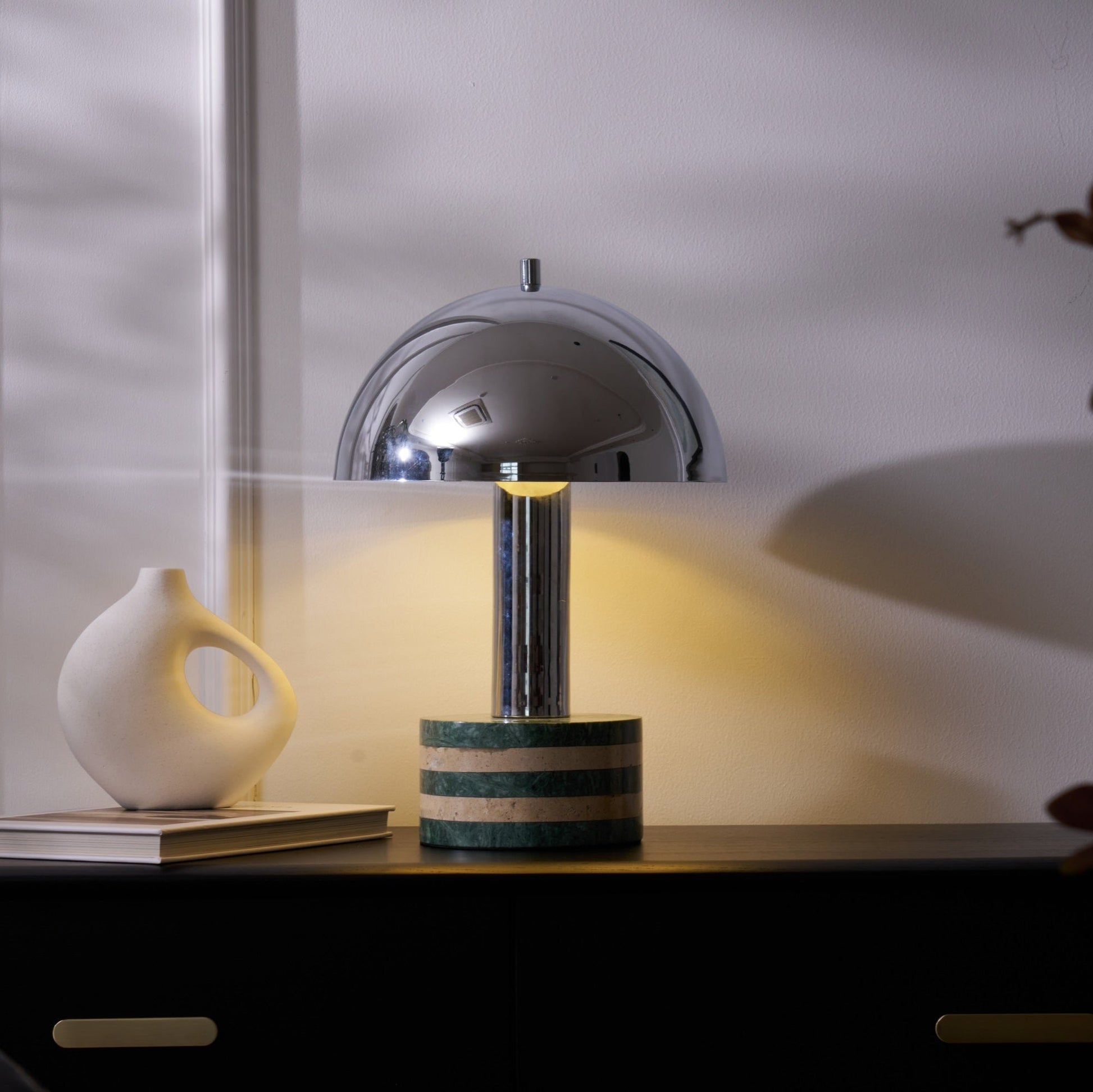 Strata Minimalist Marble Table Lamp-Neutral Decor
