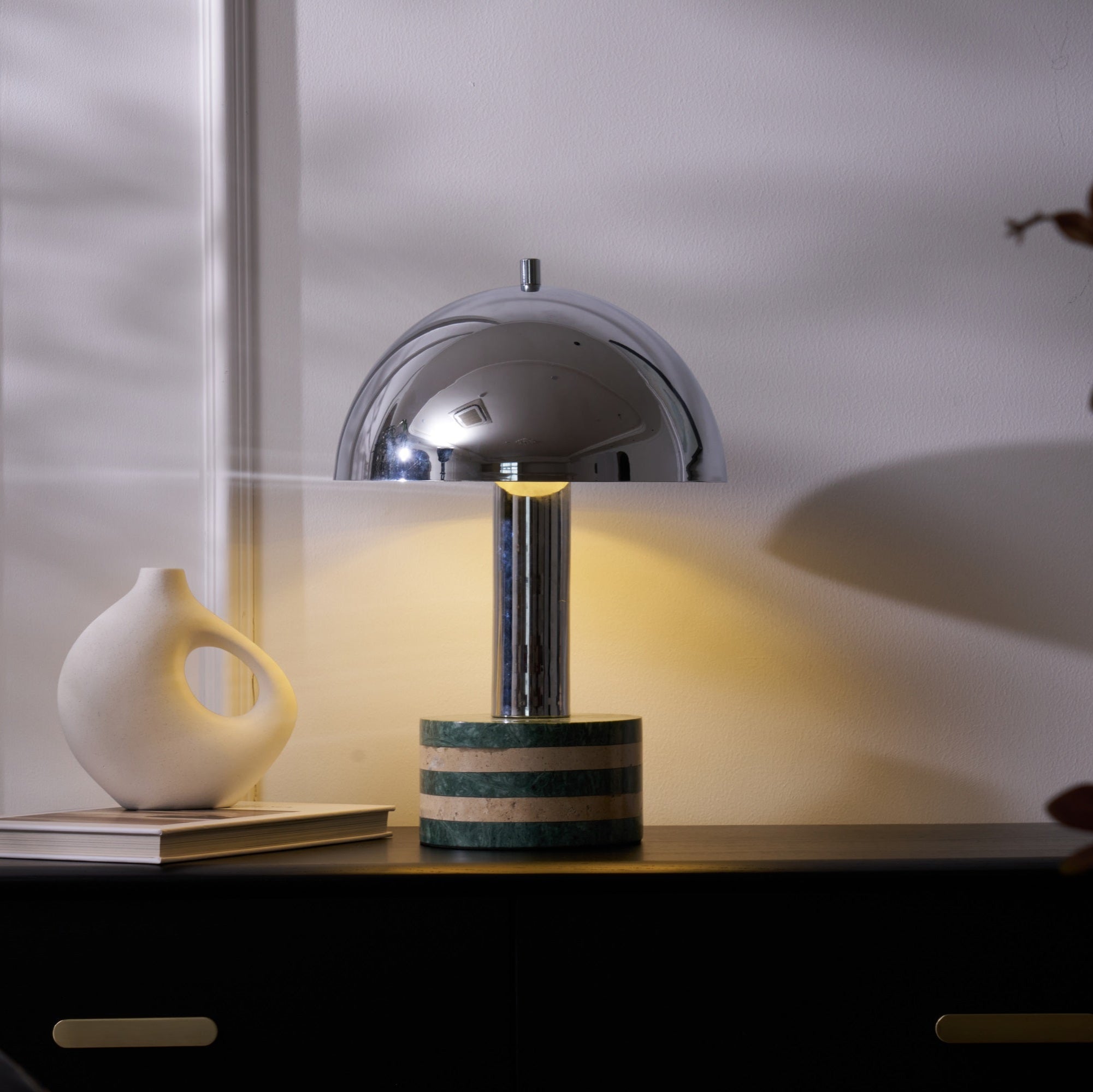 Strata Minimalist Marble Table Lamp-Neutral Decor