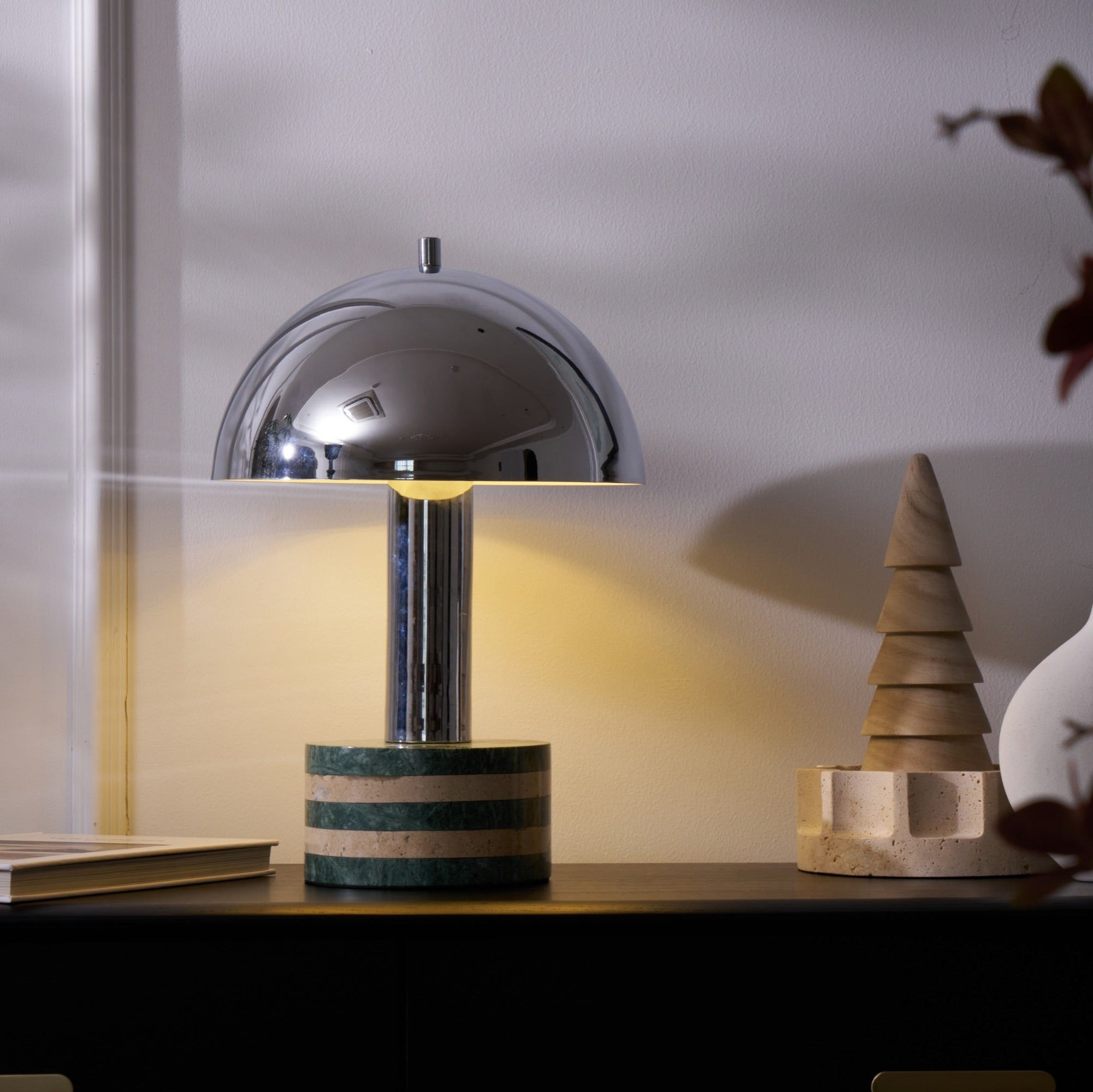 Strata Minimalist Marble Table Lamp-Neutral Decor