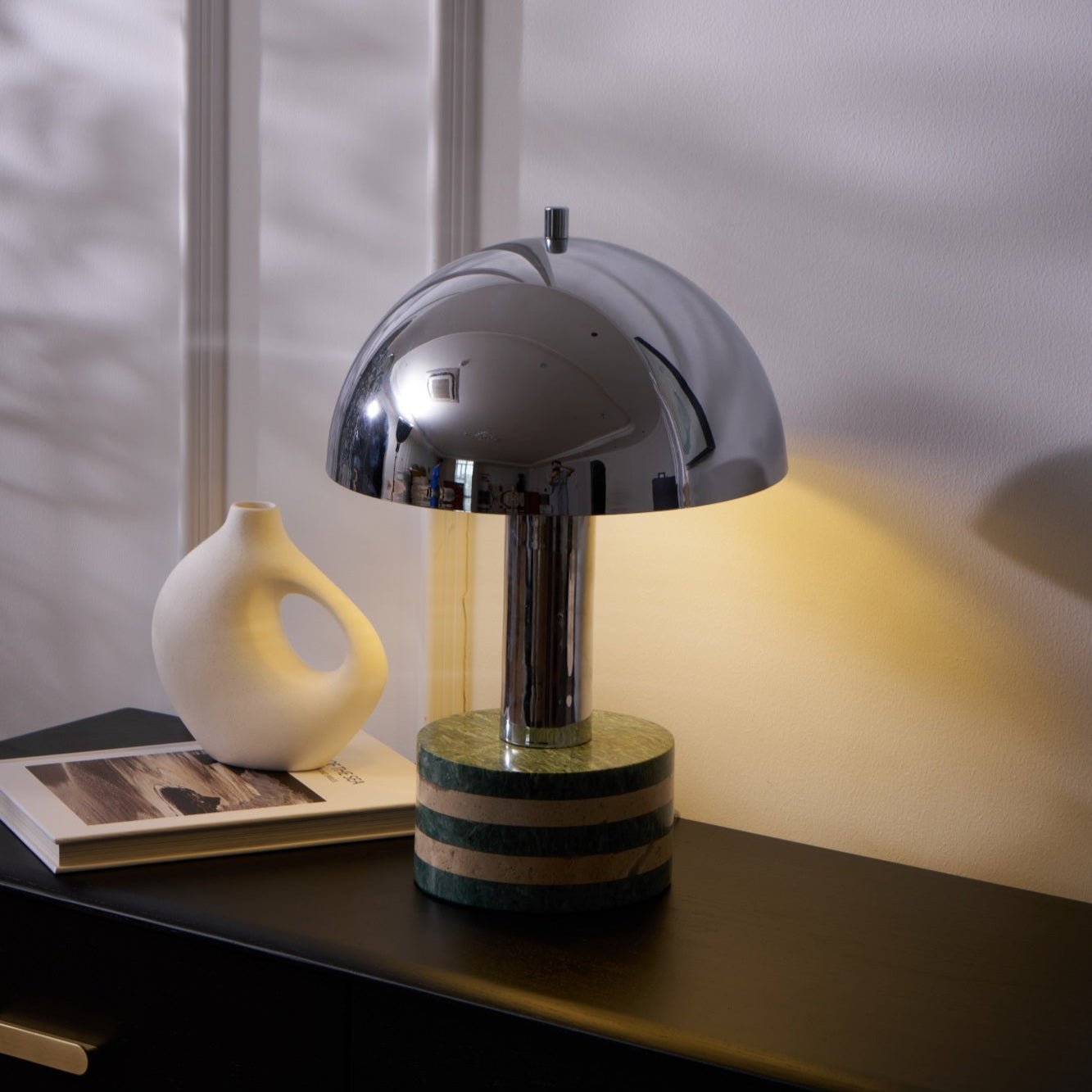 Strata Minimalist Marble Table Lamp-Neutral Decor