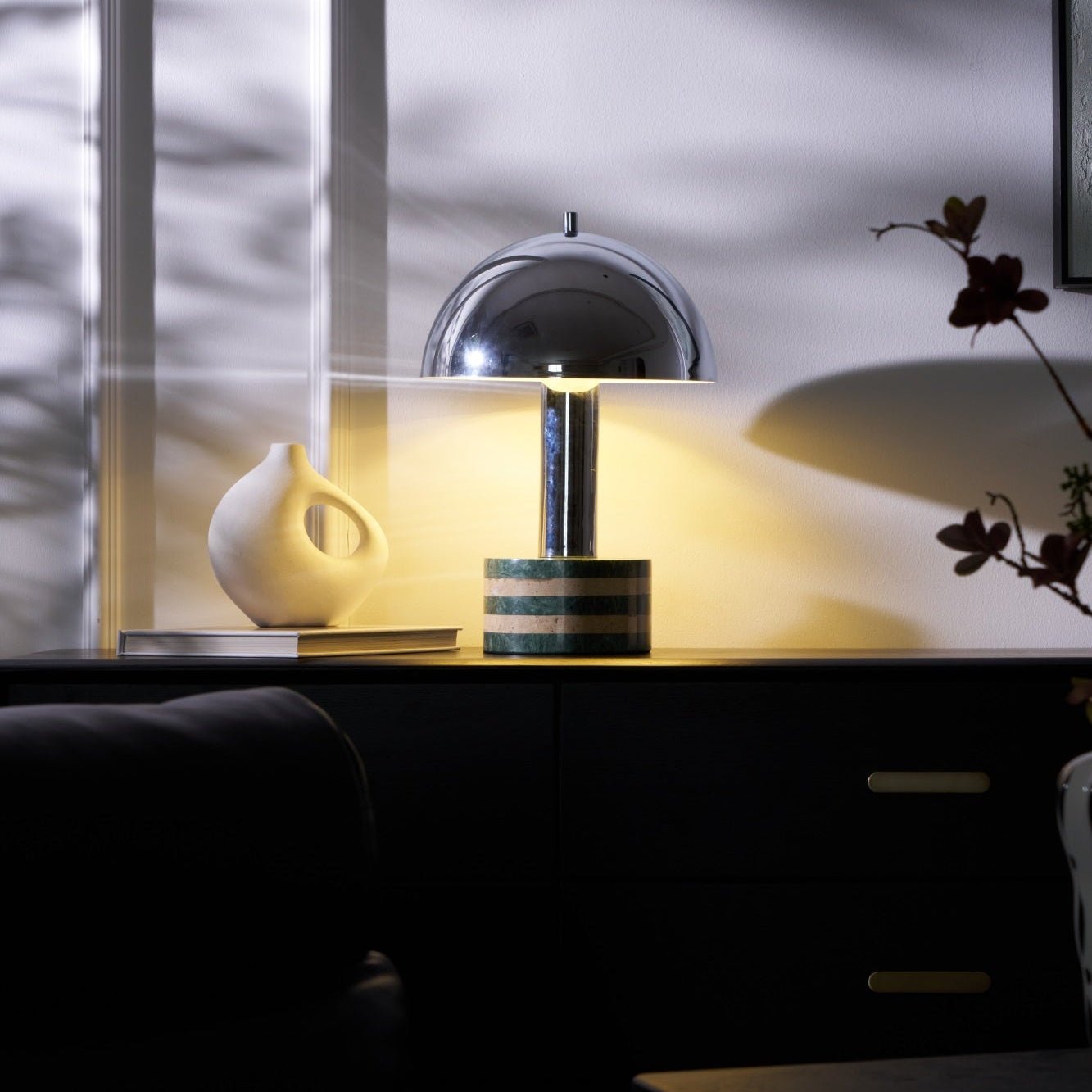 Strata Minimalist Marble Table Lamp-Neutral Decor