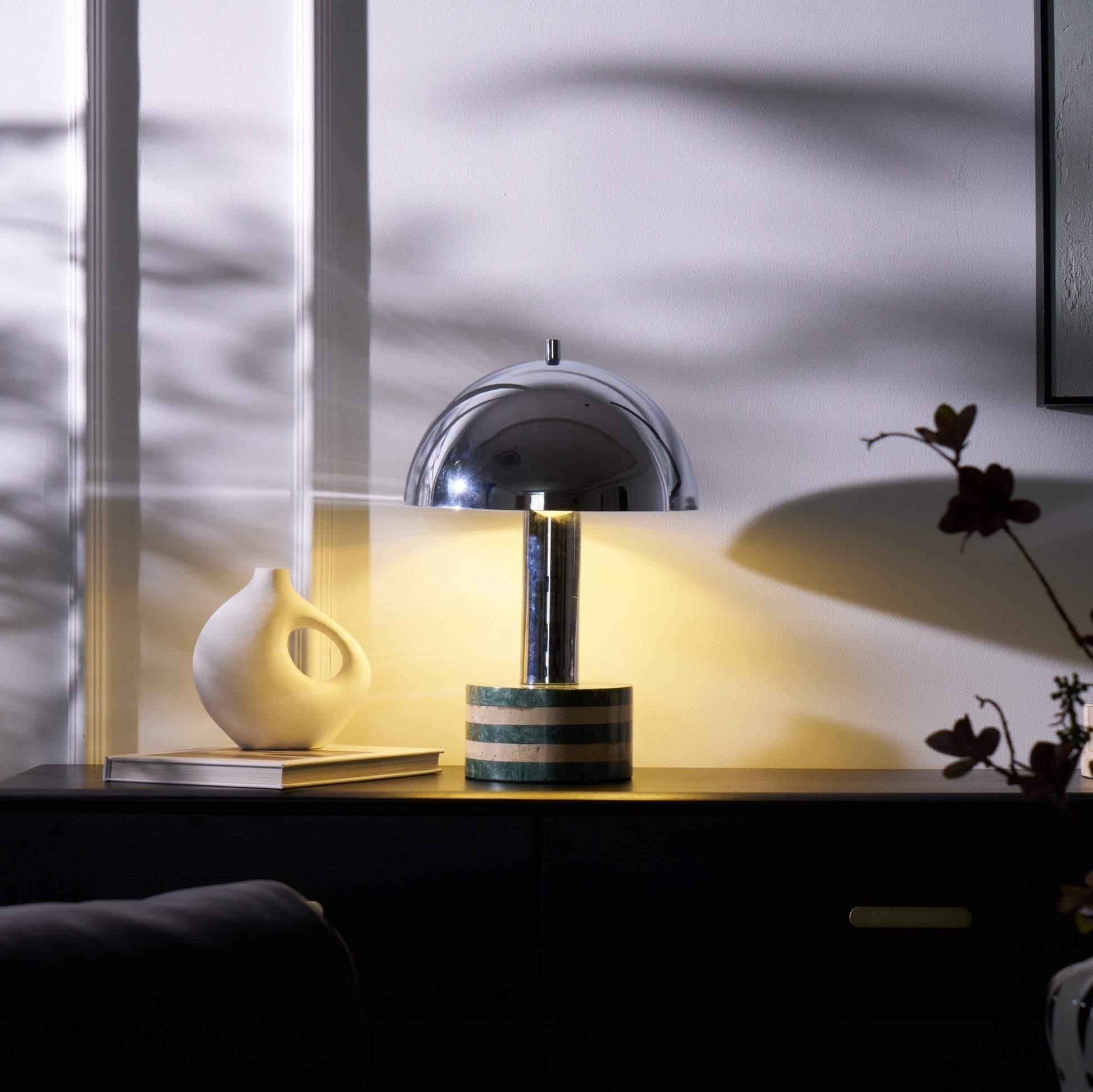 Strata Minimalist Marble Table Lamp-Neutral Decor
