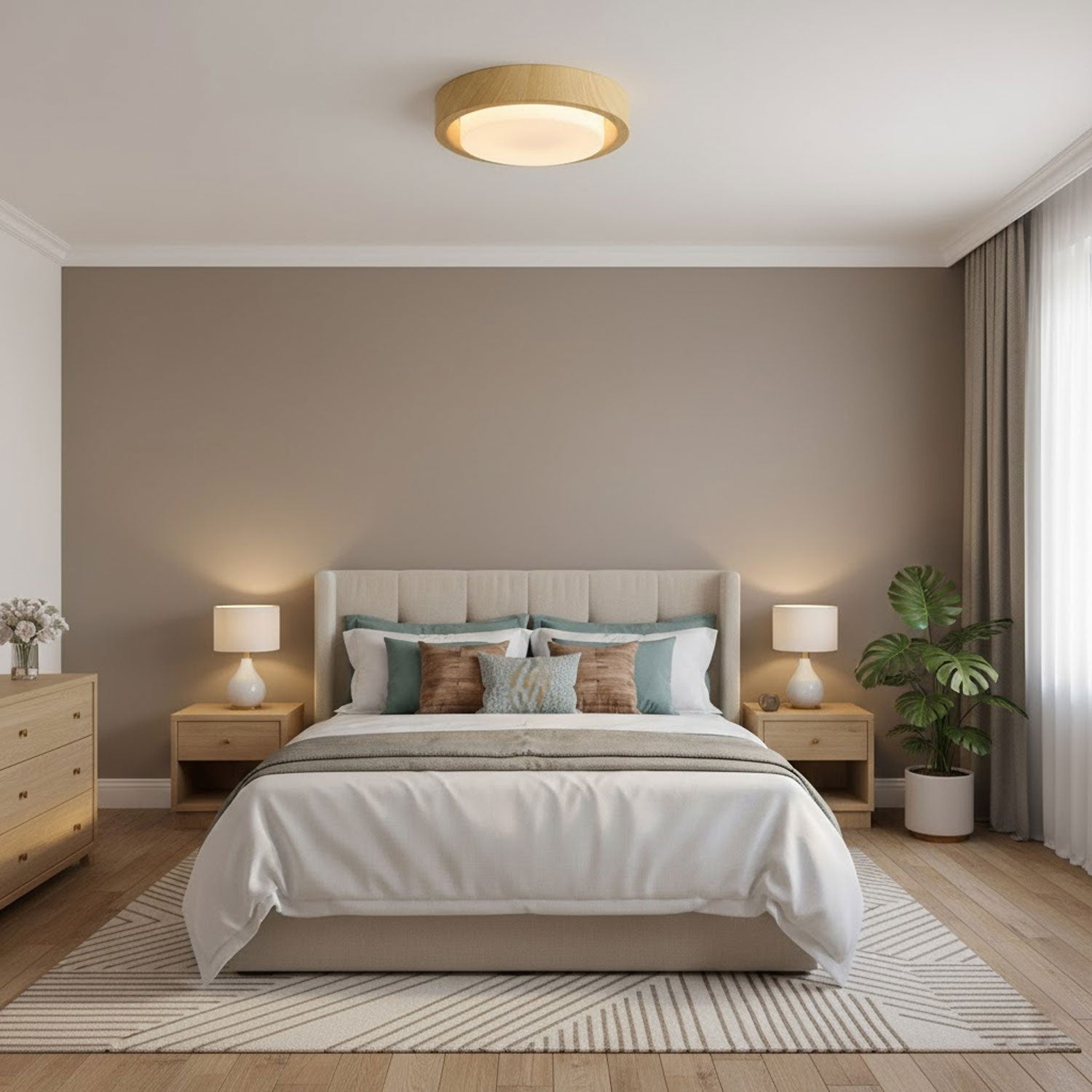 Lunor Ring Ceiling Light-Neutral Decor