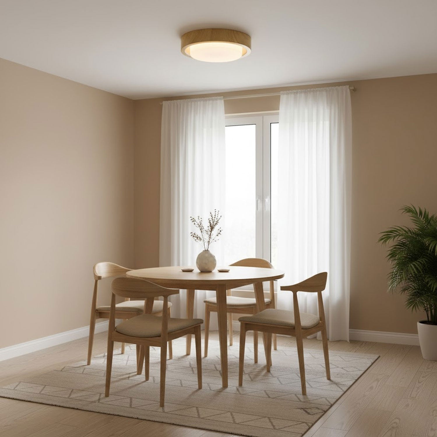 Lunor Ring Ceiling Light-Neutral Decor