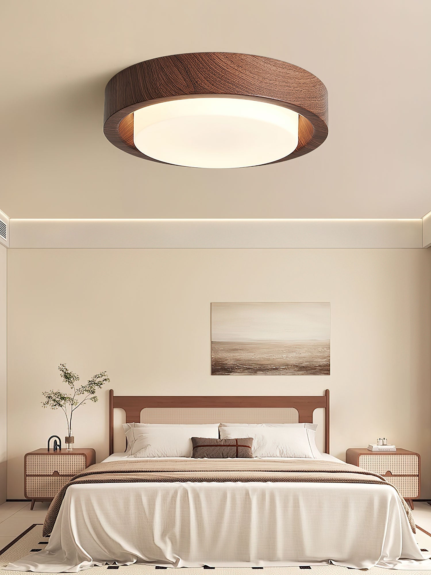 Daniel Minimalist Wood Ceiling Light-Neutral Decor
