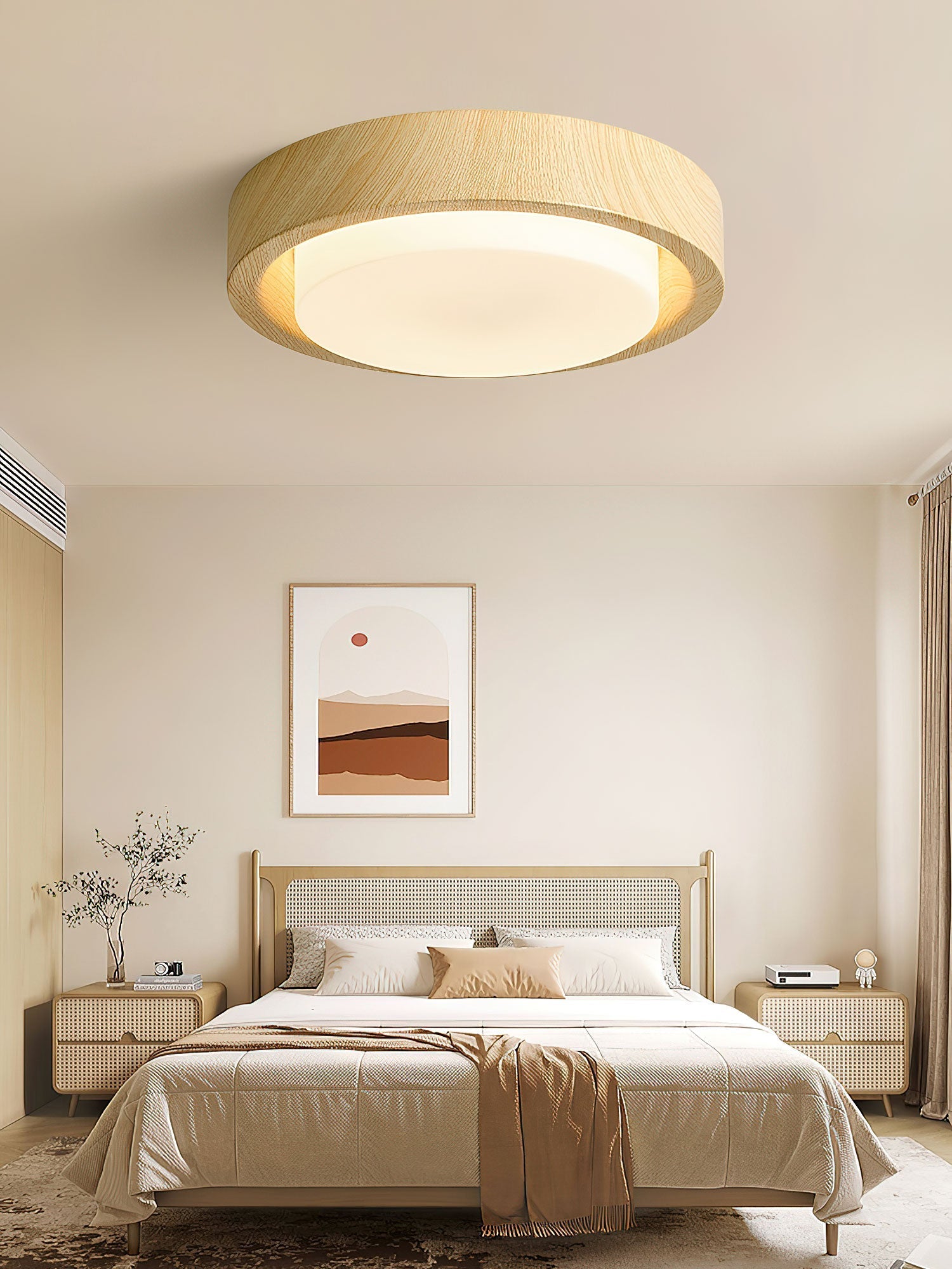 Daniel Minimalist Wood Ceiling Light-Neutral Decor