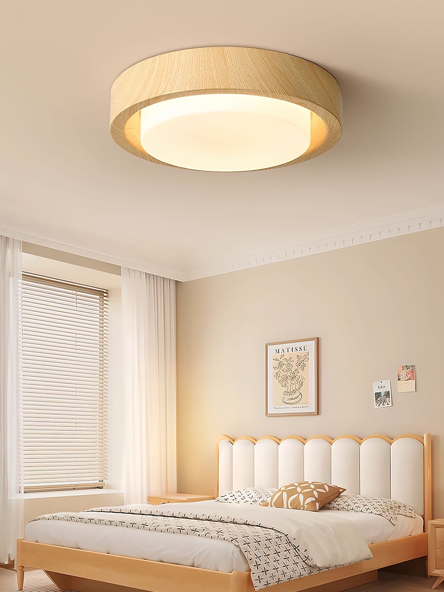 Daniel Minimalist Wood Ceiling Light-Neutral Decor