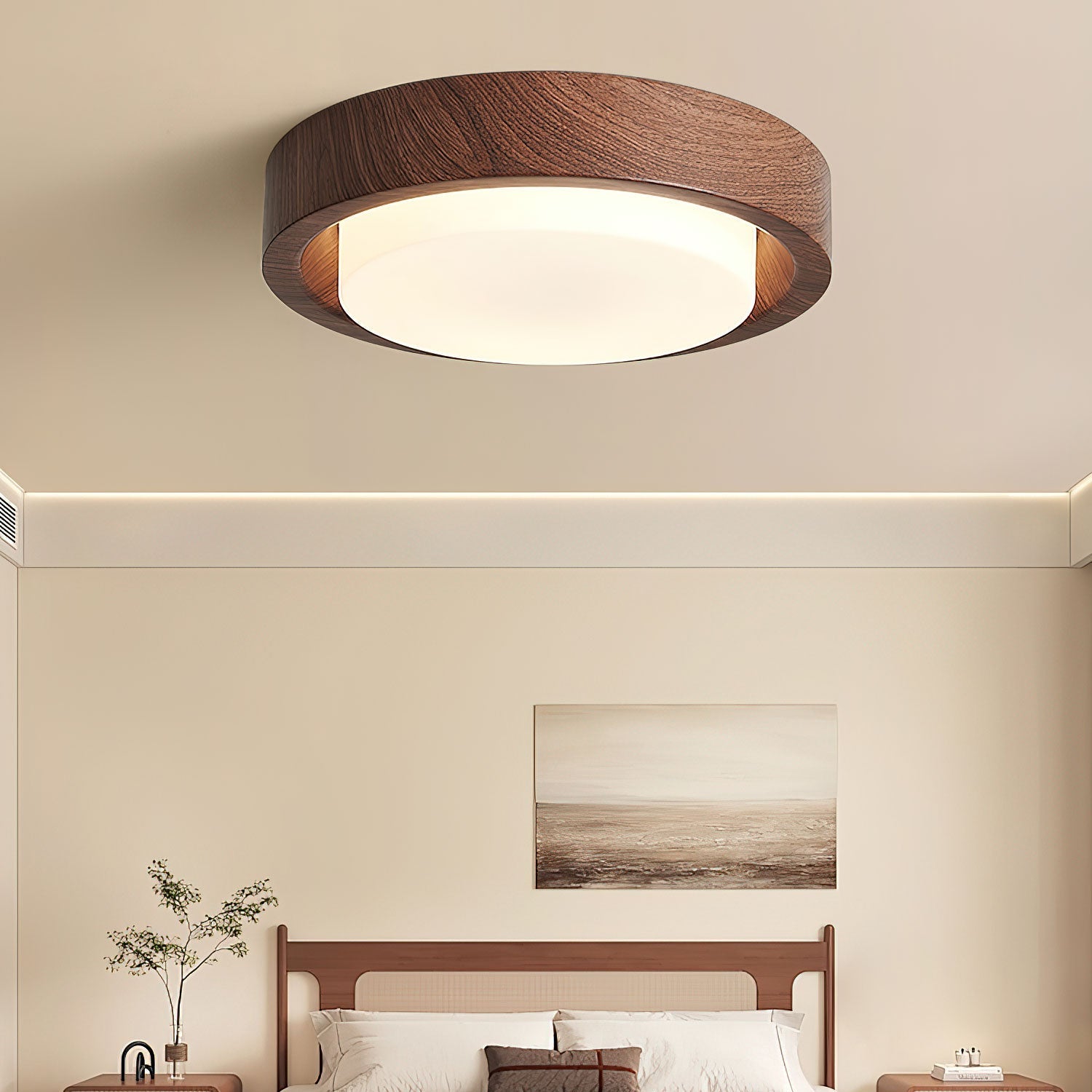 Daniel Minimalist Wood Ceiling Light-Neutral Decor
