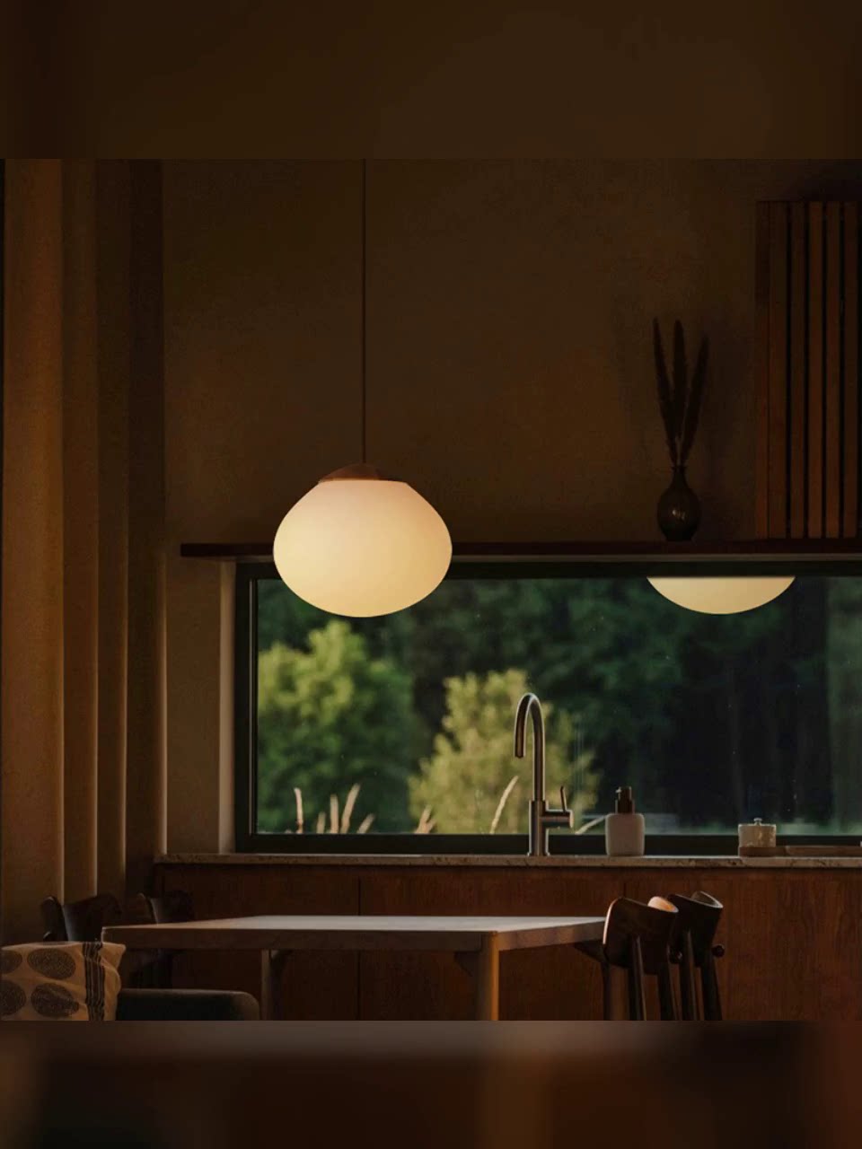 Lunora Dome Pendant Lamp-Neutral Decor