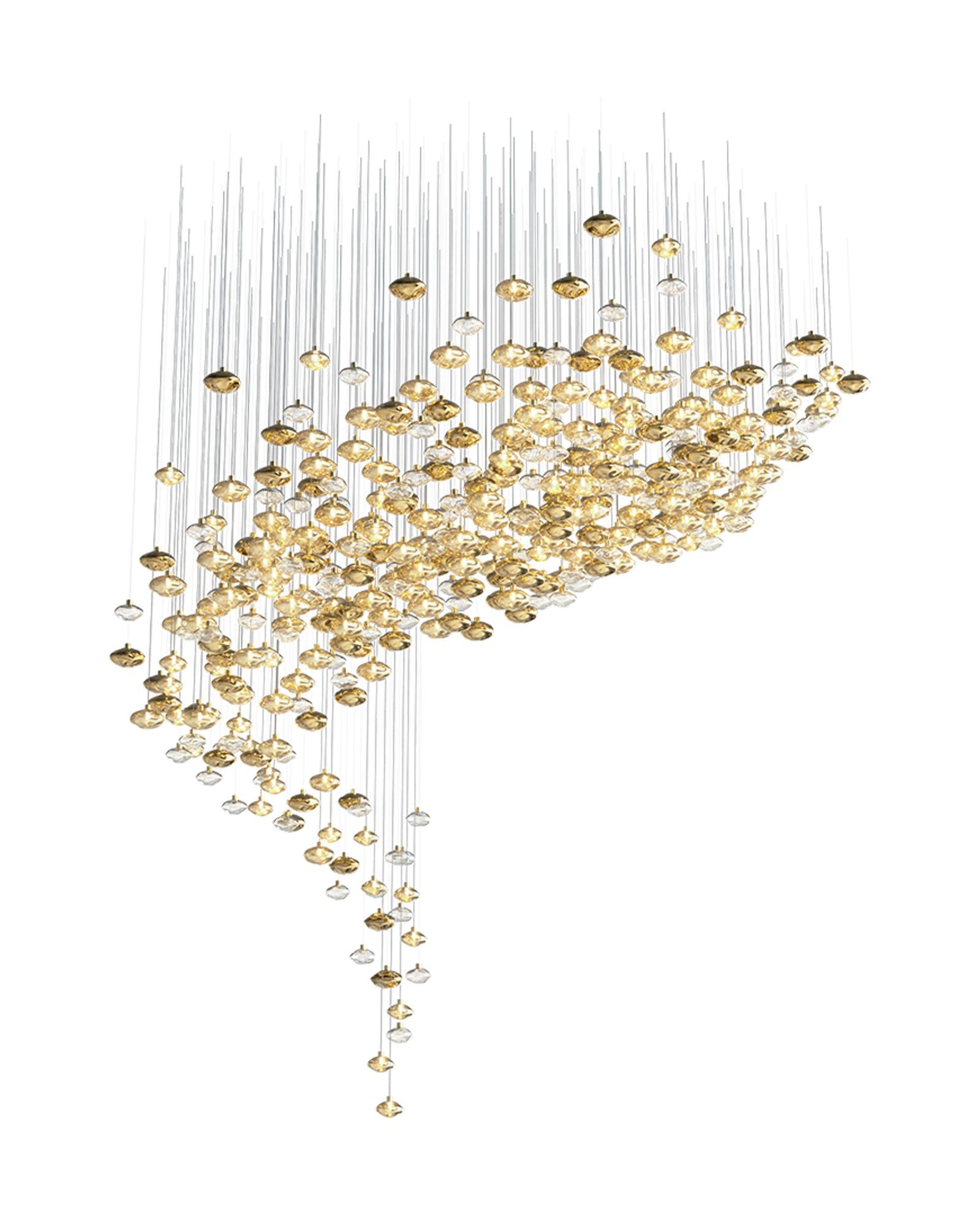 Elmarel Flowing Crystal Dining Chandelier-Neutral Decor