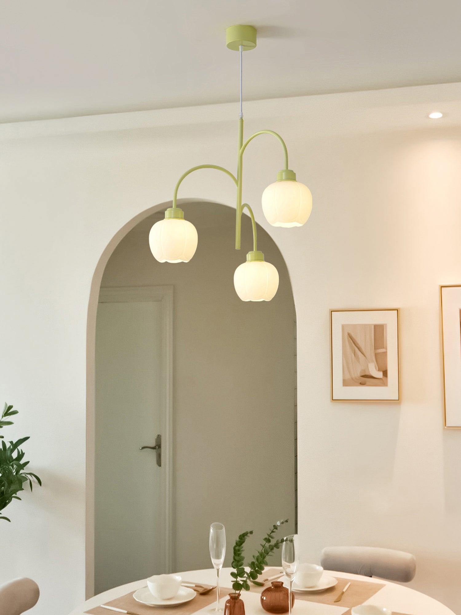 Pane Chandelier Flower Petal Modern-Neutral Decor
