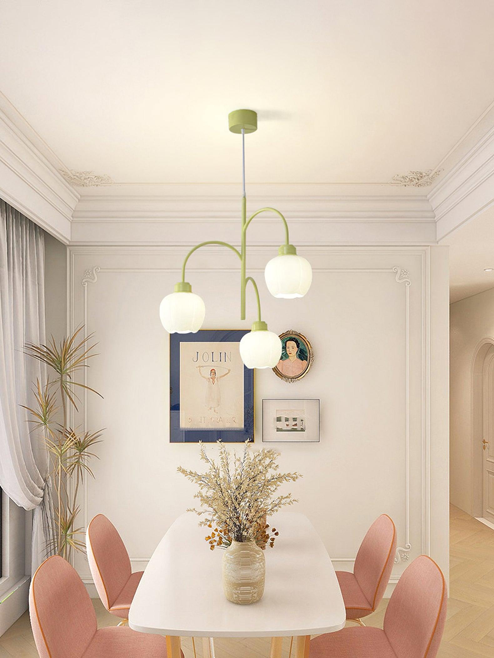 Pane Chandelier Flower Petal Modern-Neutral Decor