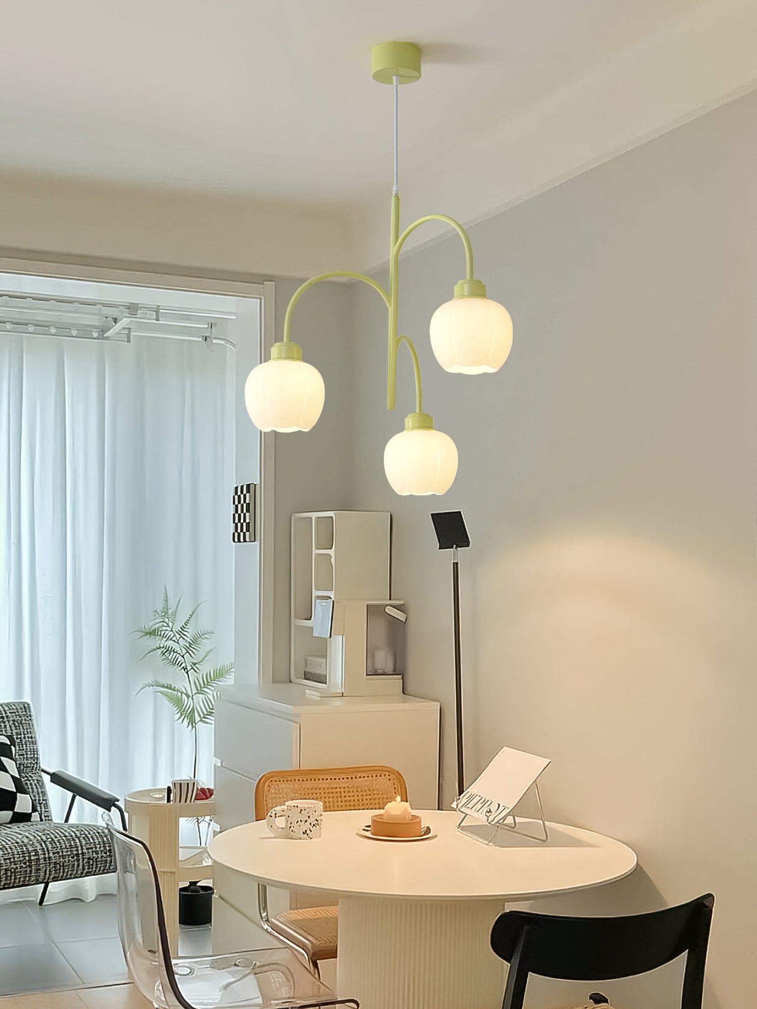 Pane Chandelier Flower Petal Modern-Neutral Decor