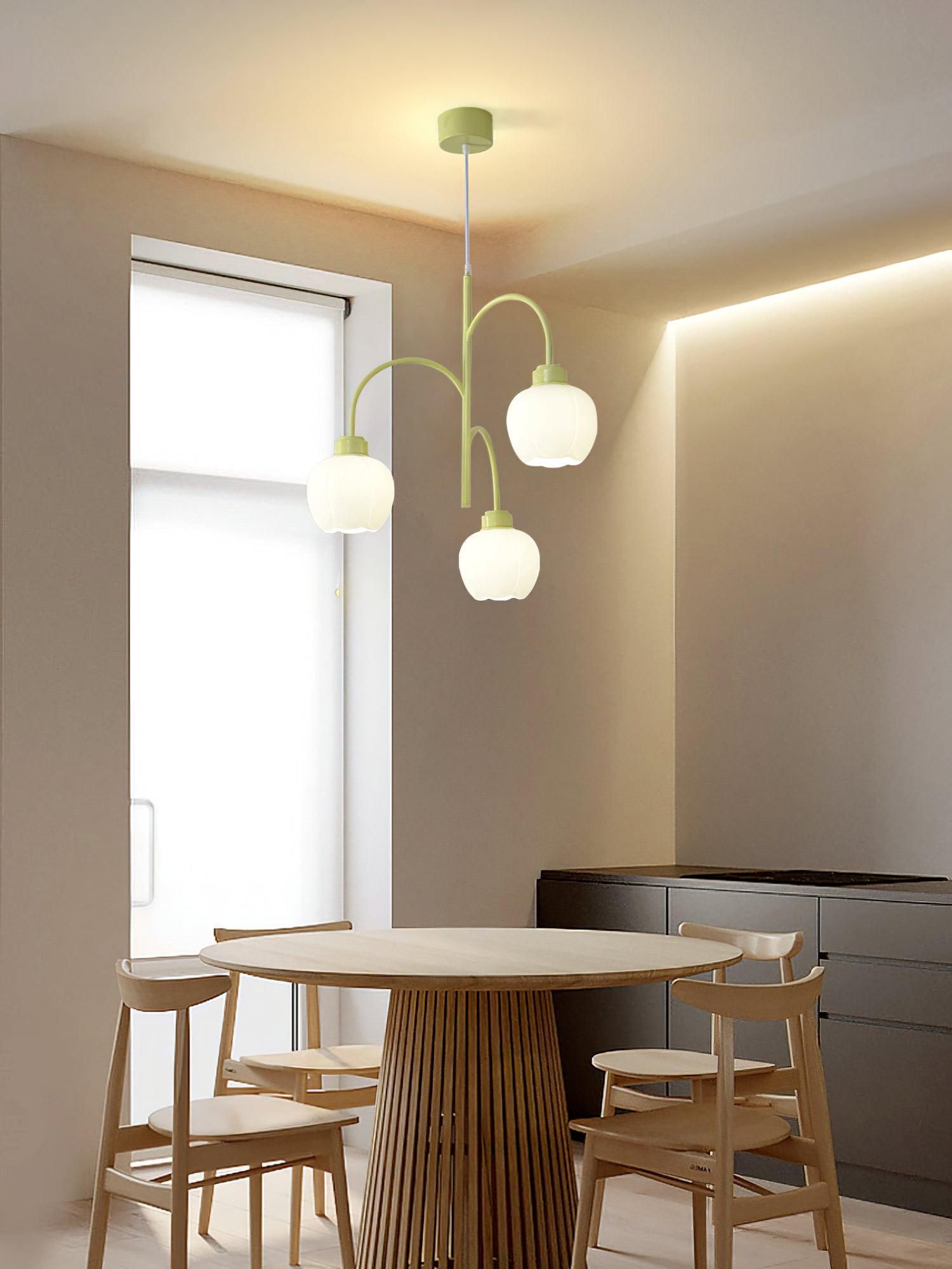 Pane Chandelier Flower Petal Modern-Neutral Decor