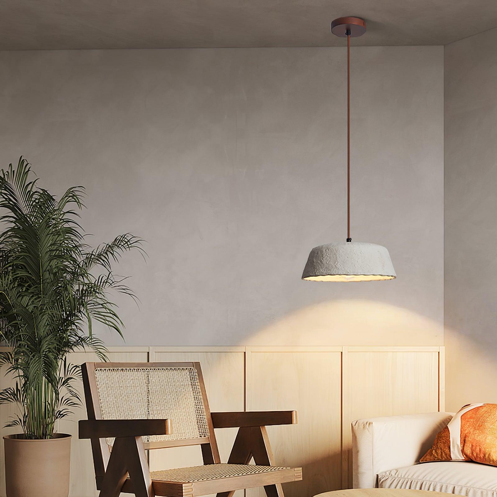 Stone Contemporary Wood Pendant Lamp-Neutral Decor