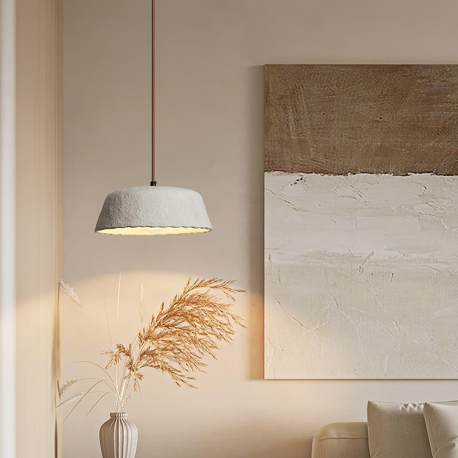 Stone Contemporary Wood Pendant Lamp-Neutral Decor