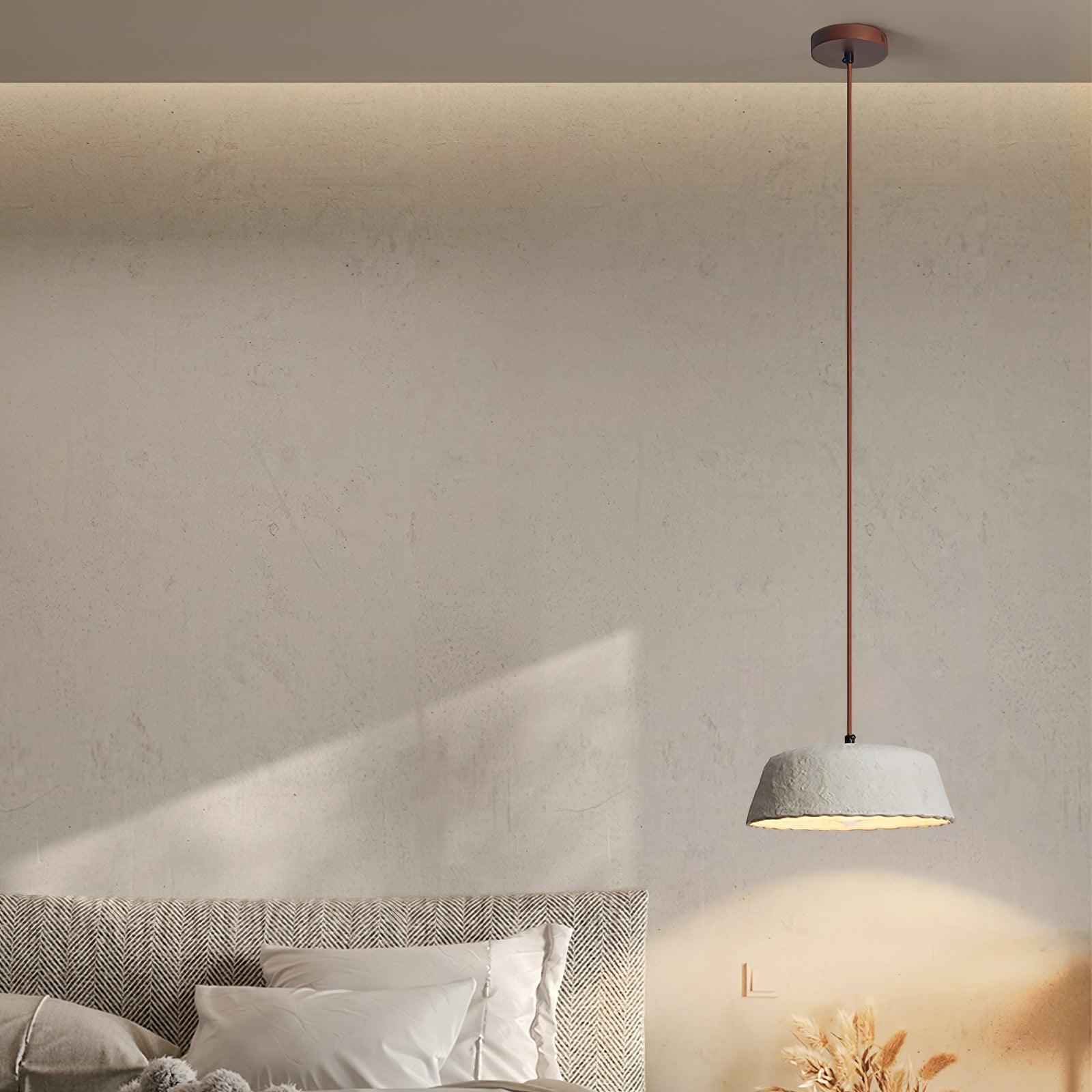 Stone Contemporary Wood Pendant Lamp-Neutral Decor