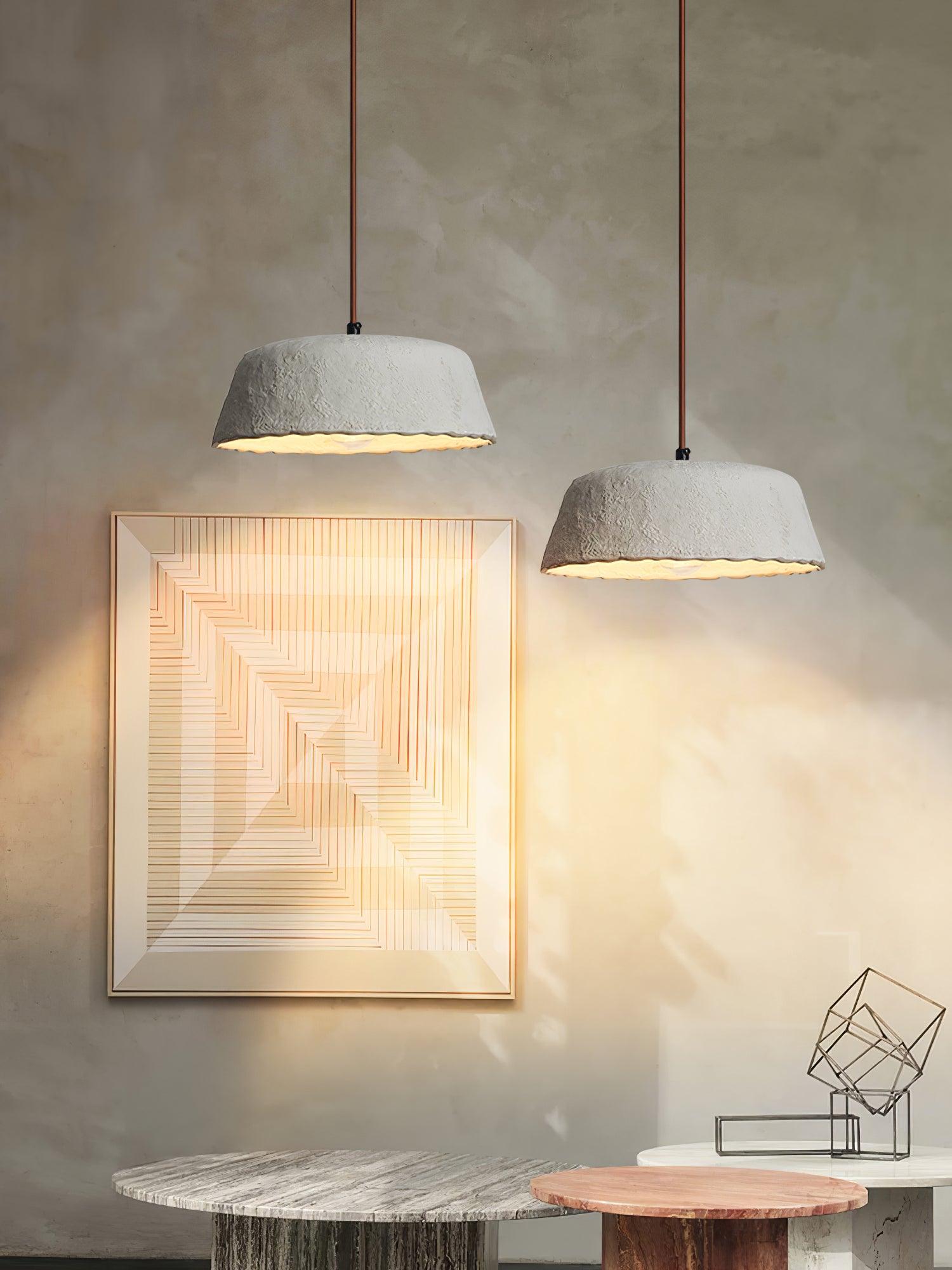 Stone Contemporary Wood Pendant Lamp-Neutral Decor