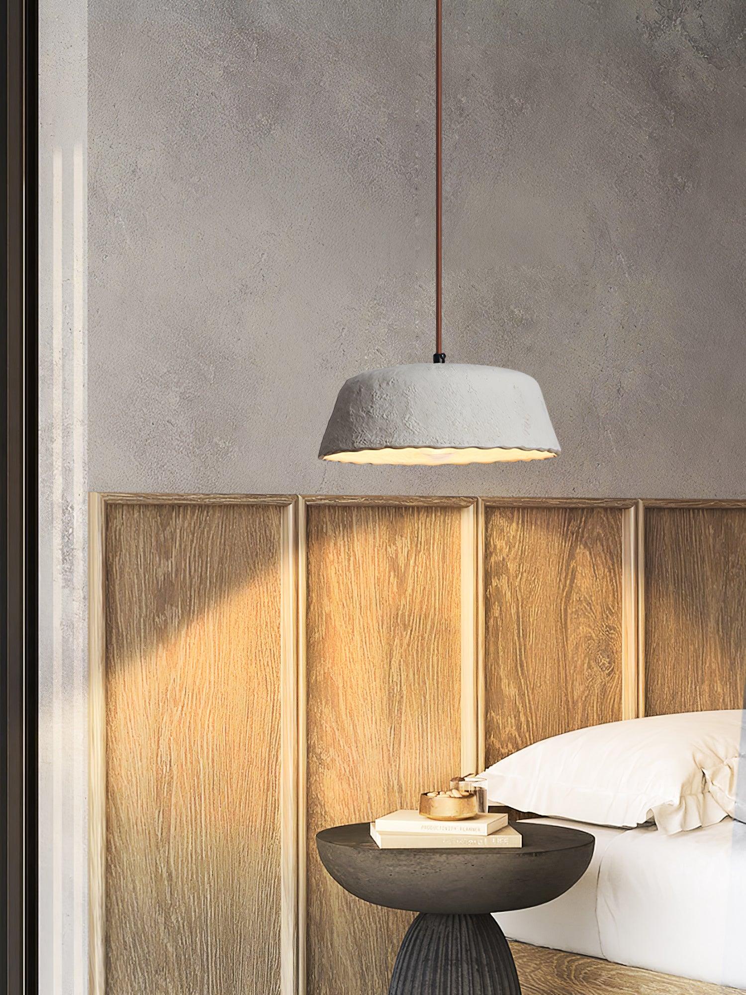 Stone Contemporary Wood Pendant Lamp-Neutral Decor