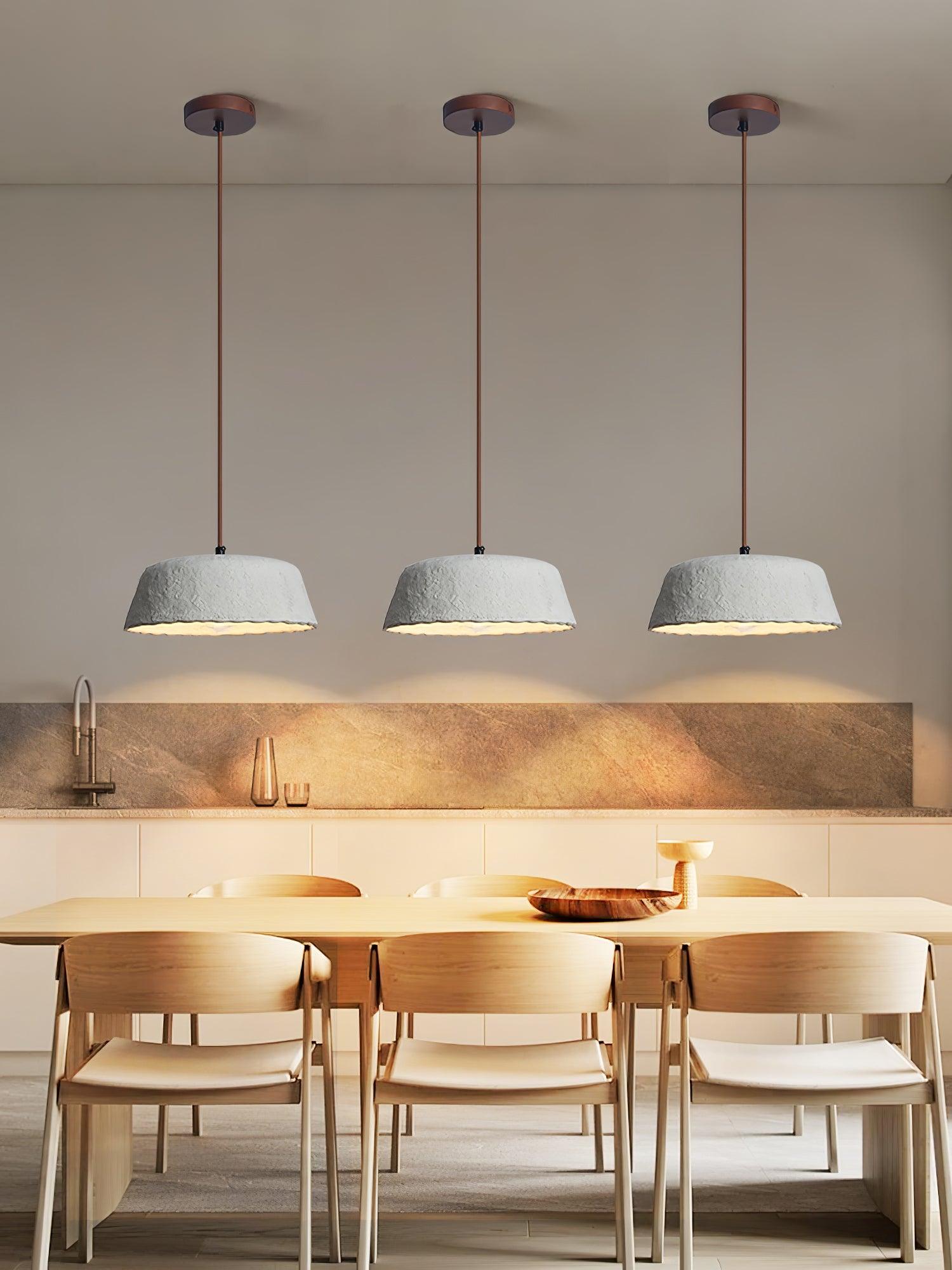 Stone Contemporary Wood Pendant Lamp-Neutral Decor