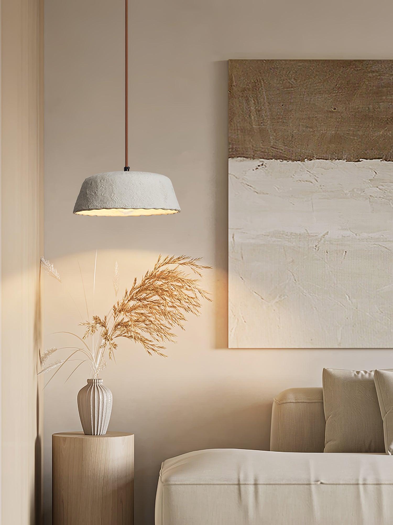 Stone Contemporary Wood Pendant Lamp-Neutral Decor