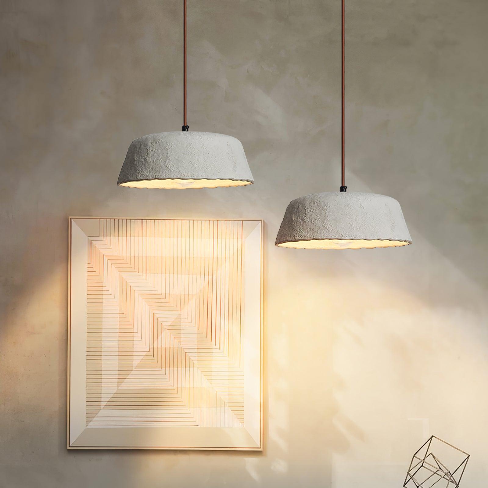Stone Contemporary Wood Pendant Lamp-Neutral Decor